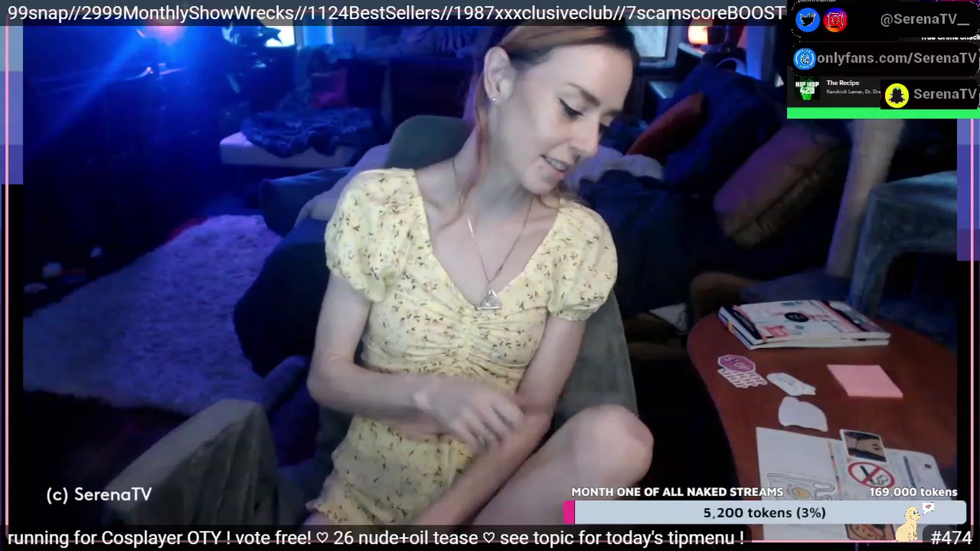 Gallery image thumbnail from serenatv's myfreecams stream on, 01/21/2023, 22:54 image 9 of 20