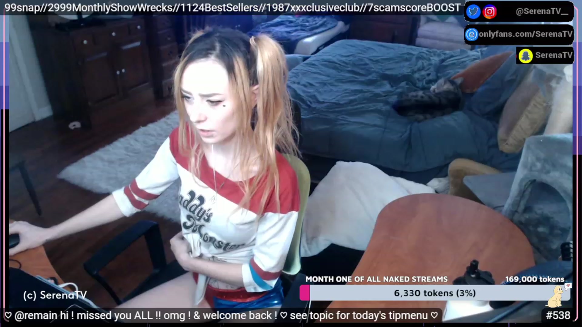 Gallery image thumbnail from serenatv's myfreecams stream on, 01/30/2023, 22:54 image 2 of 20