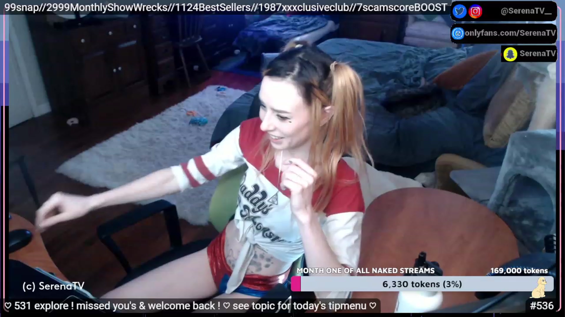 Gallery image thumbnail from serenatv's myfreecams stream on, 01/30/2023, 22:54 image 4 of 20