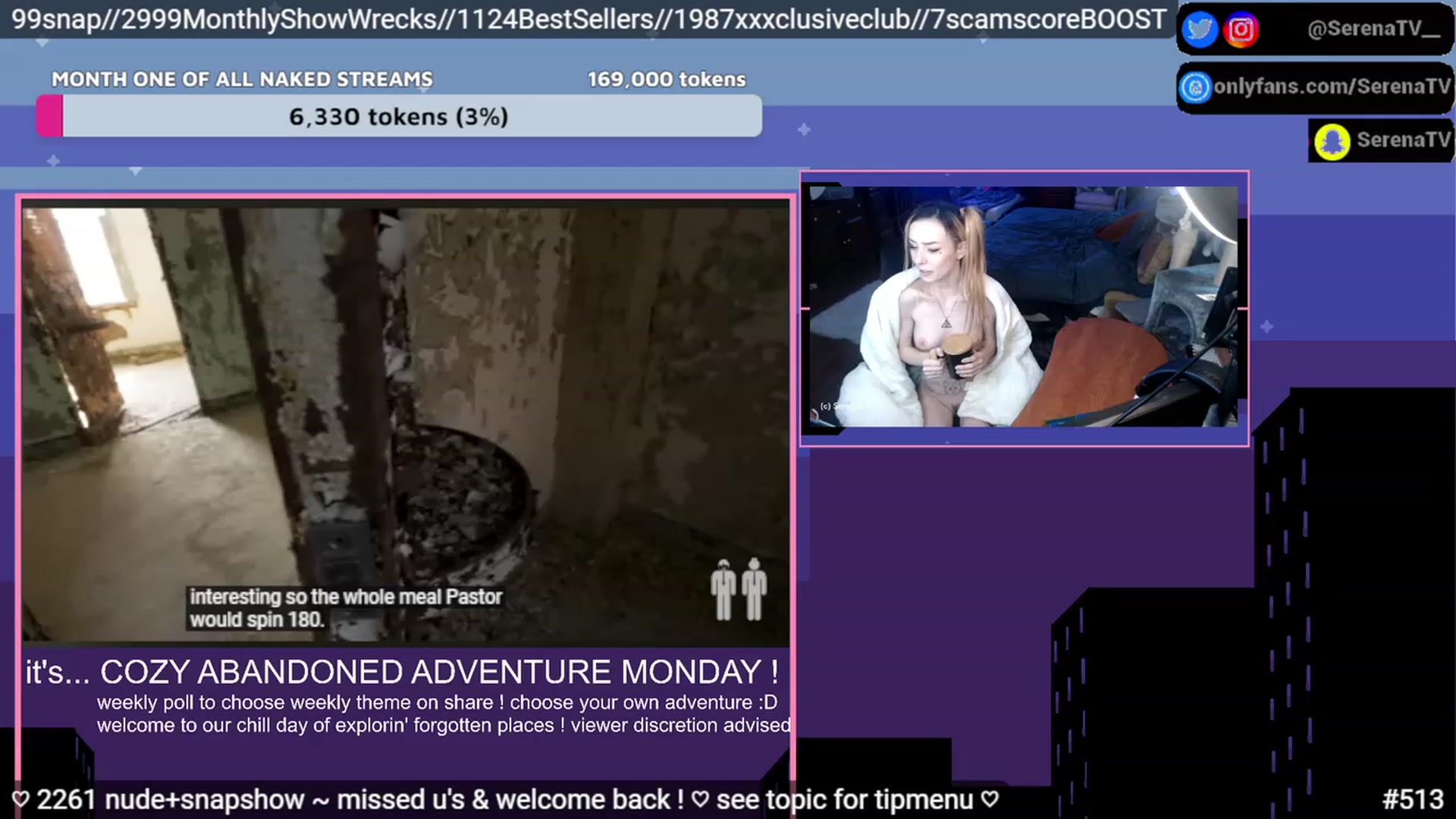 Gallery image thumbnail from serenatv's myfreecams stream on, 01/30/2023, 22:54 image 18 of 20