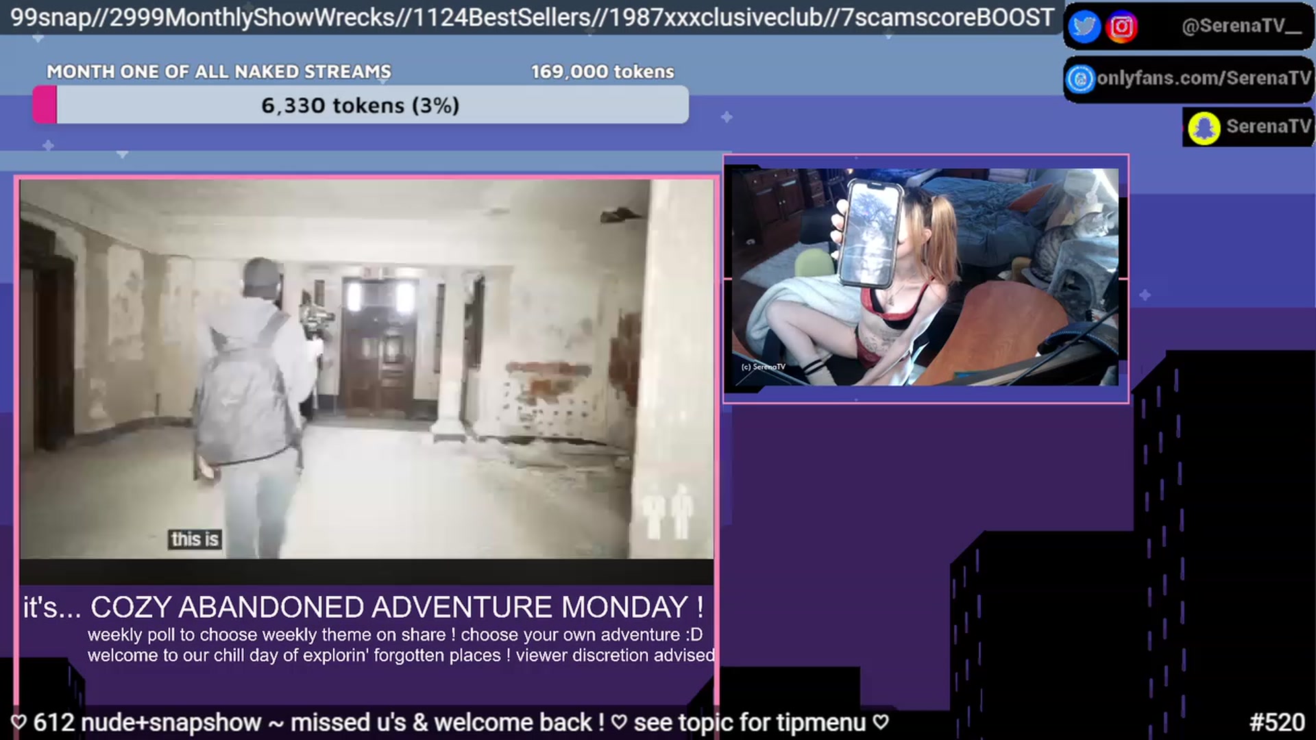 Gallery image thumbnail from serenatv's myfreecams stream on, 01/30/2023, 22:54 image 11 of 20