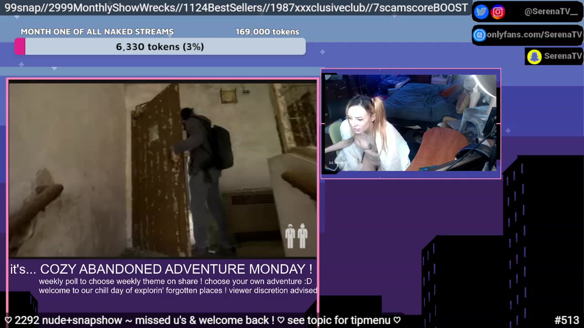 Gallery image thumbnail from serenatv's myfreecams stream on, 01/30/2023, 22:54 image 17 of 20