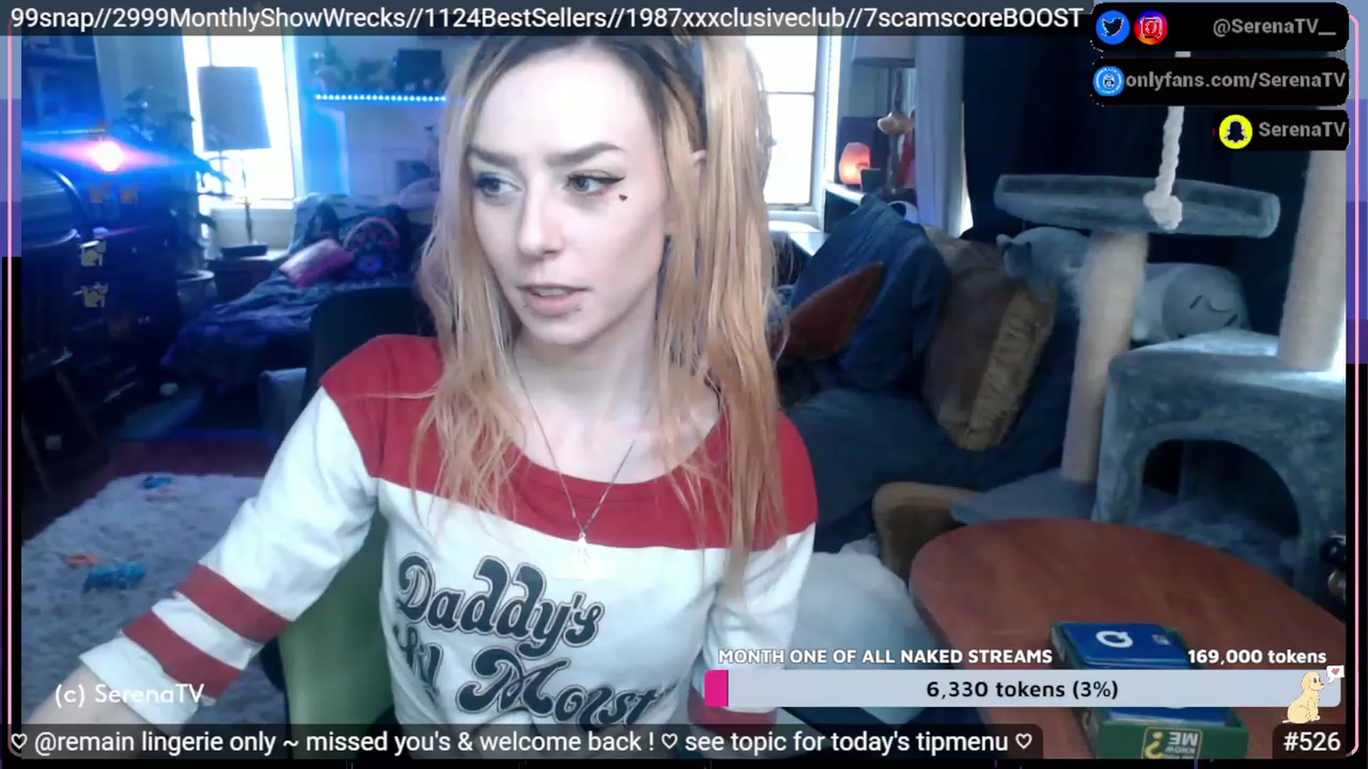 Gallery image thumbnail from serenatv's myfreecams stream on, 01/30/2023, 22:54 image 5 of 20