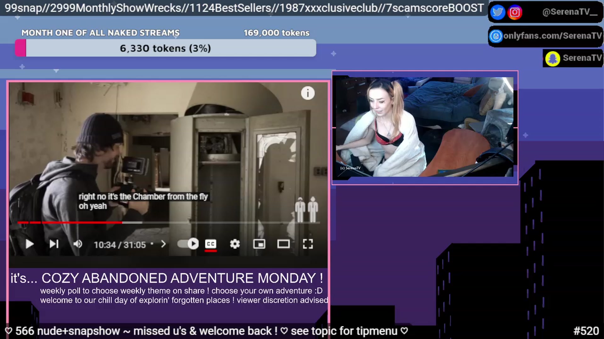 Gallery image thumbnail from serenatv's myfreecams stream on, 01/30/2023, 22:54 image 12 of 20