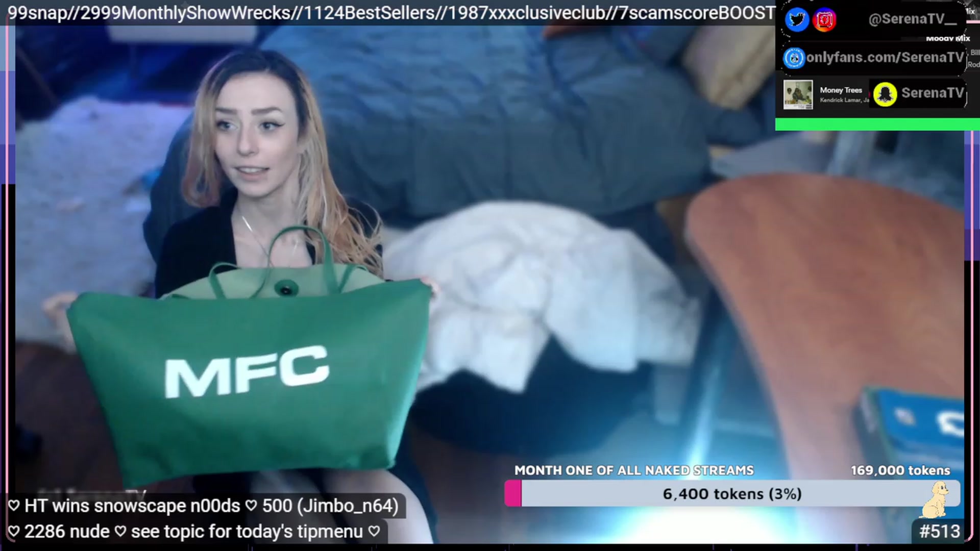 Gallery image thumbnail from serenatv's myfreecams stream on, 01/31/2023, 22:44 image 14 of 20
