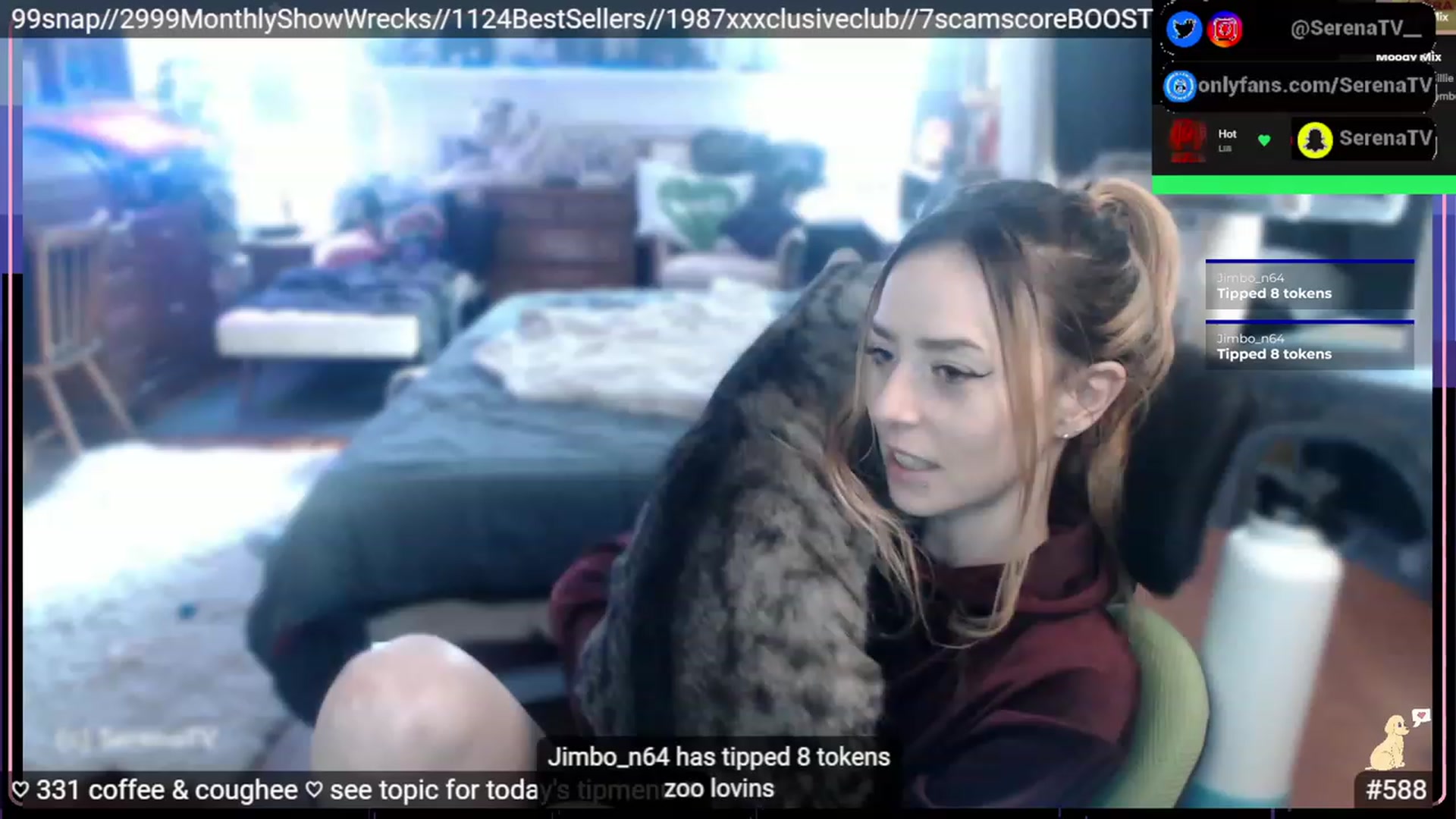 Gallery image thumbnail from serenatv's myfreecams stream on, 02/02/2023, 21:38 image 1 of 20