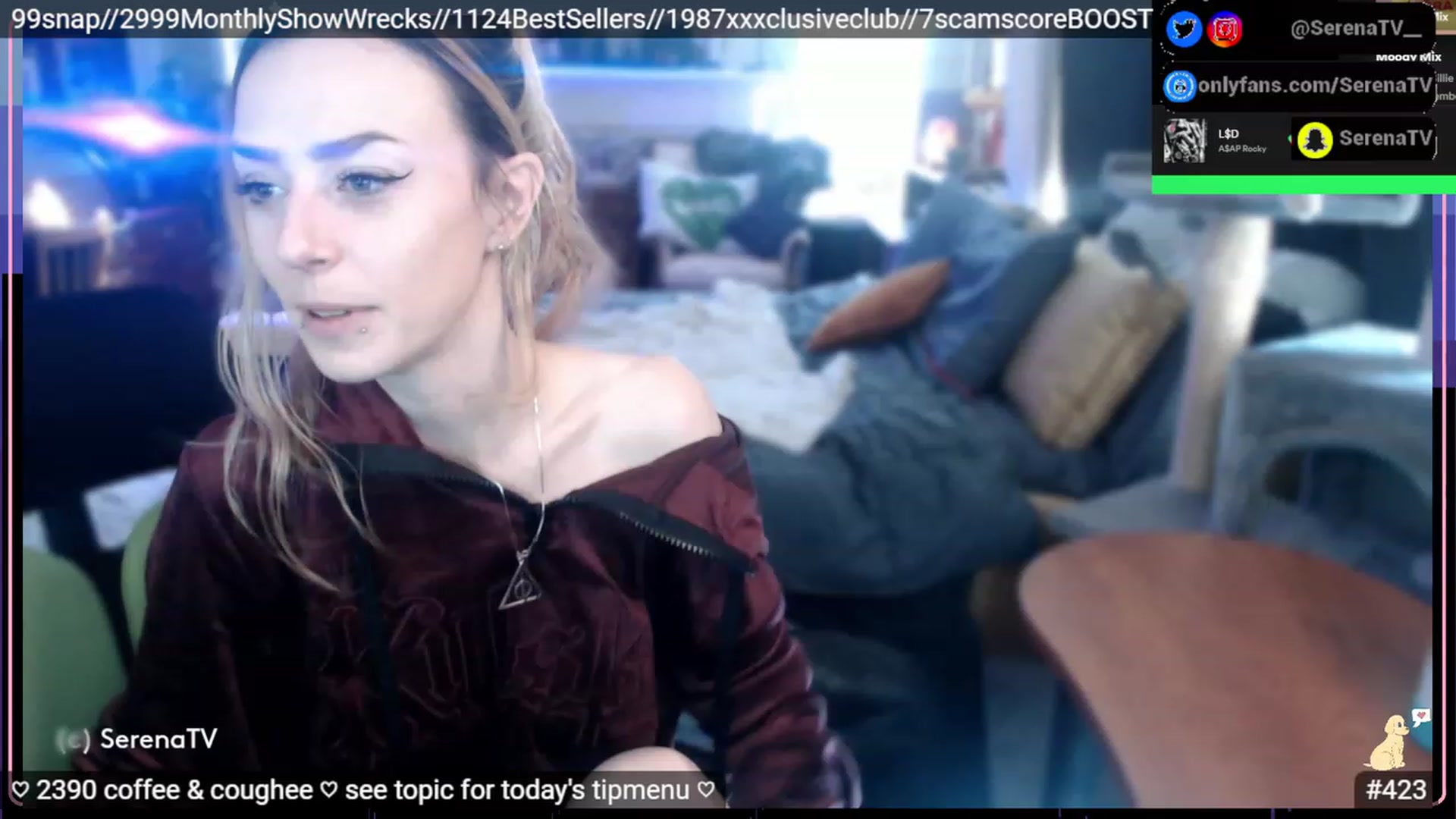 Gallery image thumbnail from serenatv's myfreecams stream on, 02/02/2023, 21:38 image 18 of 20