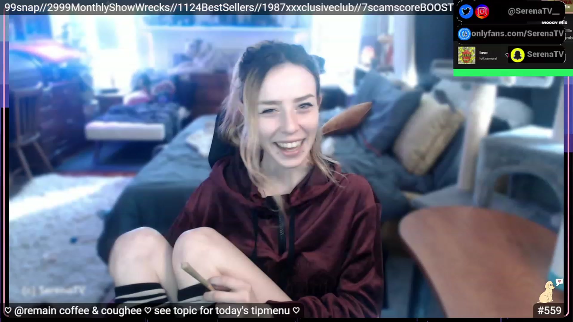 Gallery image thumbnail from serenatv's myfreecams stream on, 02/02/2023, 21:38 image 3 of 20