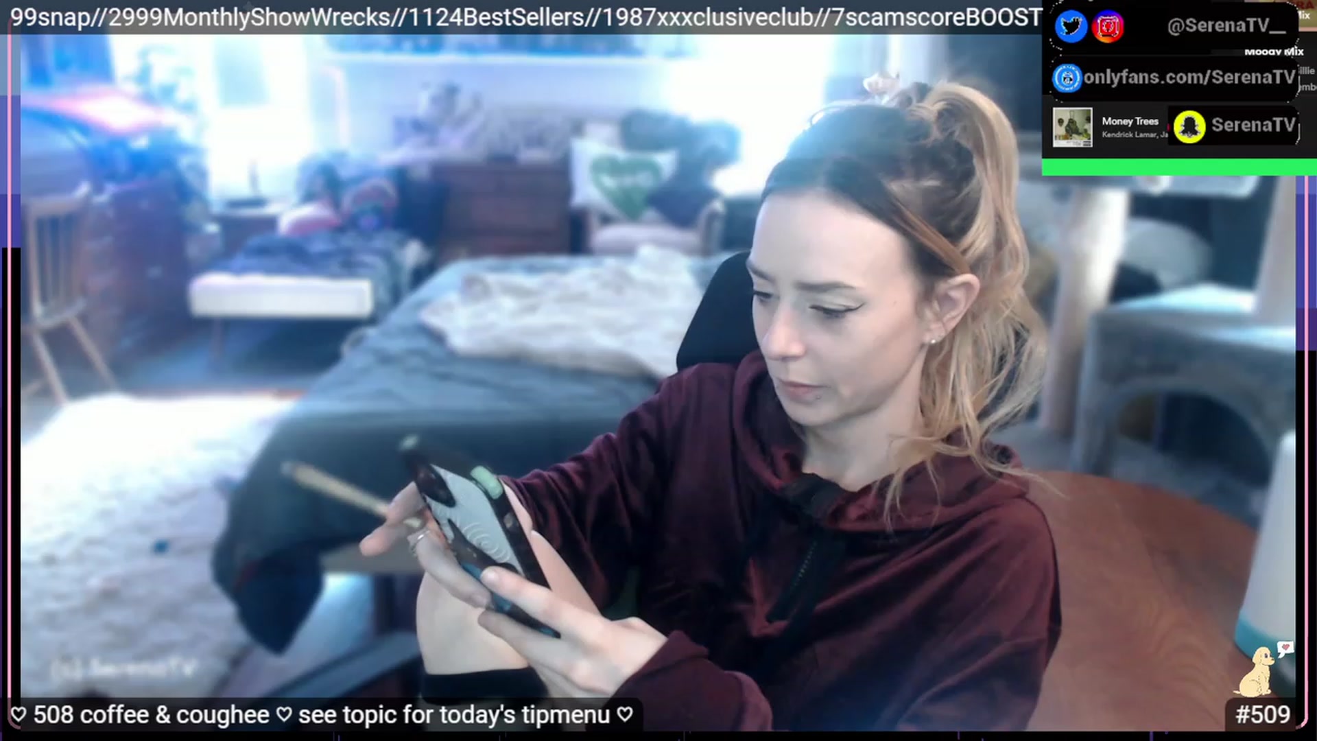 Gallery image thumbnail from serenatv's myfreecams stream on, 02/02/2023, 21:38 image 6 of 20