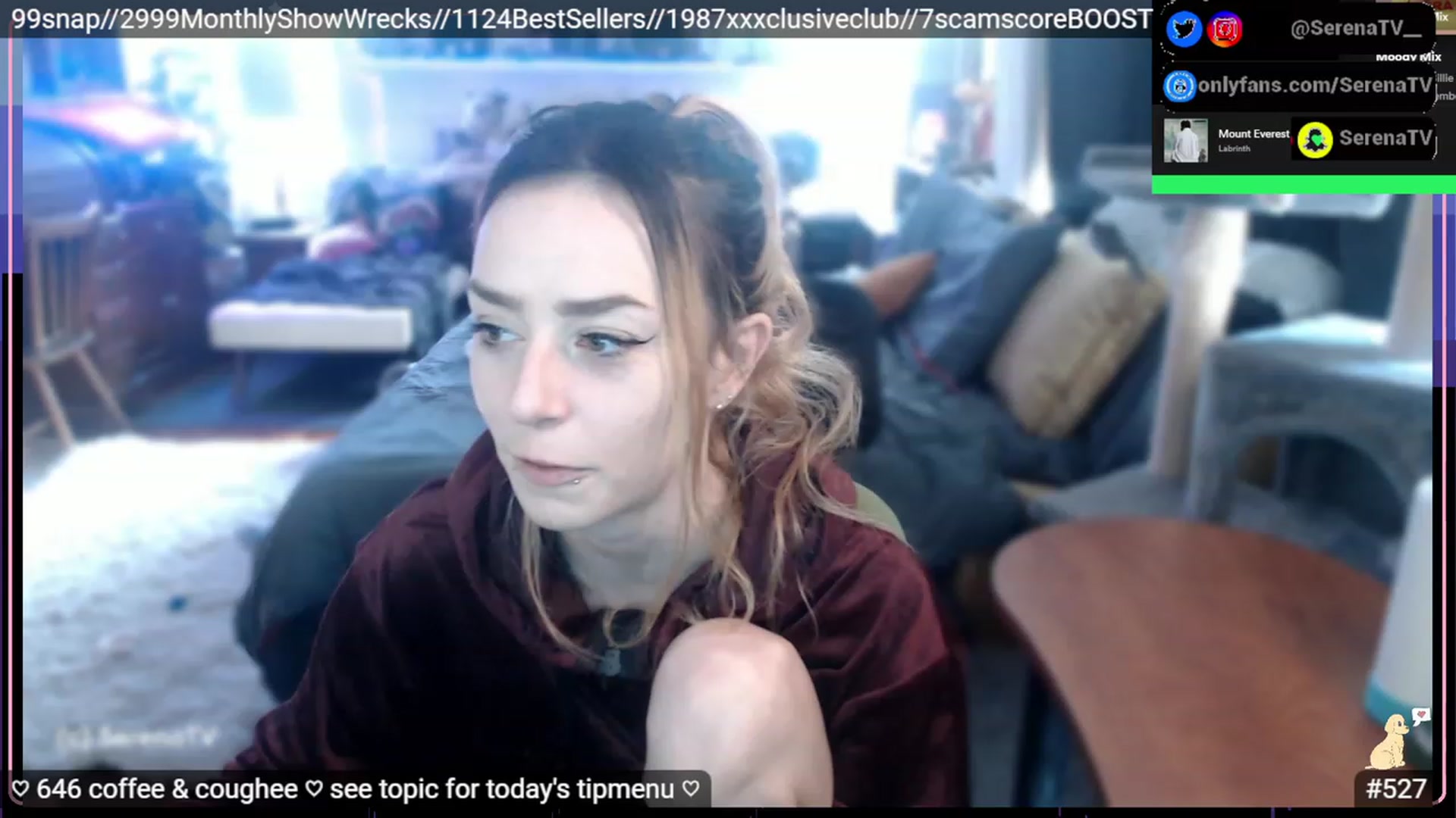 Gallery image thumbnail from serenatv's myfreecams stream on, 02/02/2023, 21:38 image 5 of 20