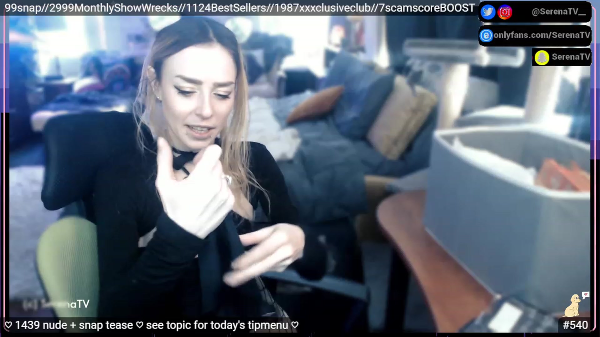 Gallery image thumbnail from serenatv's myfreecams stream on, 02/04/2023, 21:24 image 18 of 20