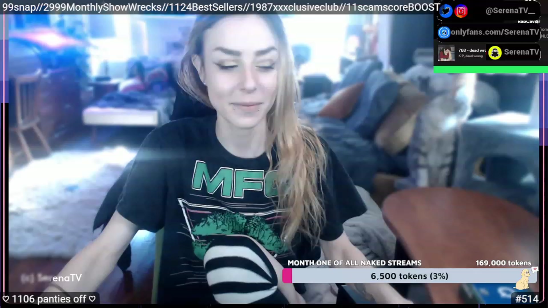 Gallery image thumbnail from serenatv's myfreecams stream on, 02/05/2023, 21:05 image 15 of 20