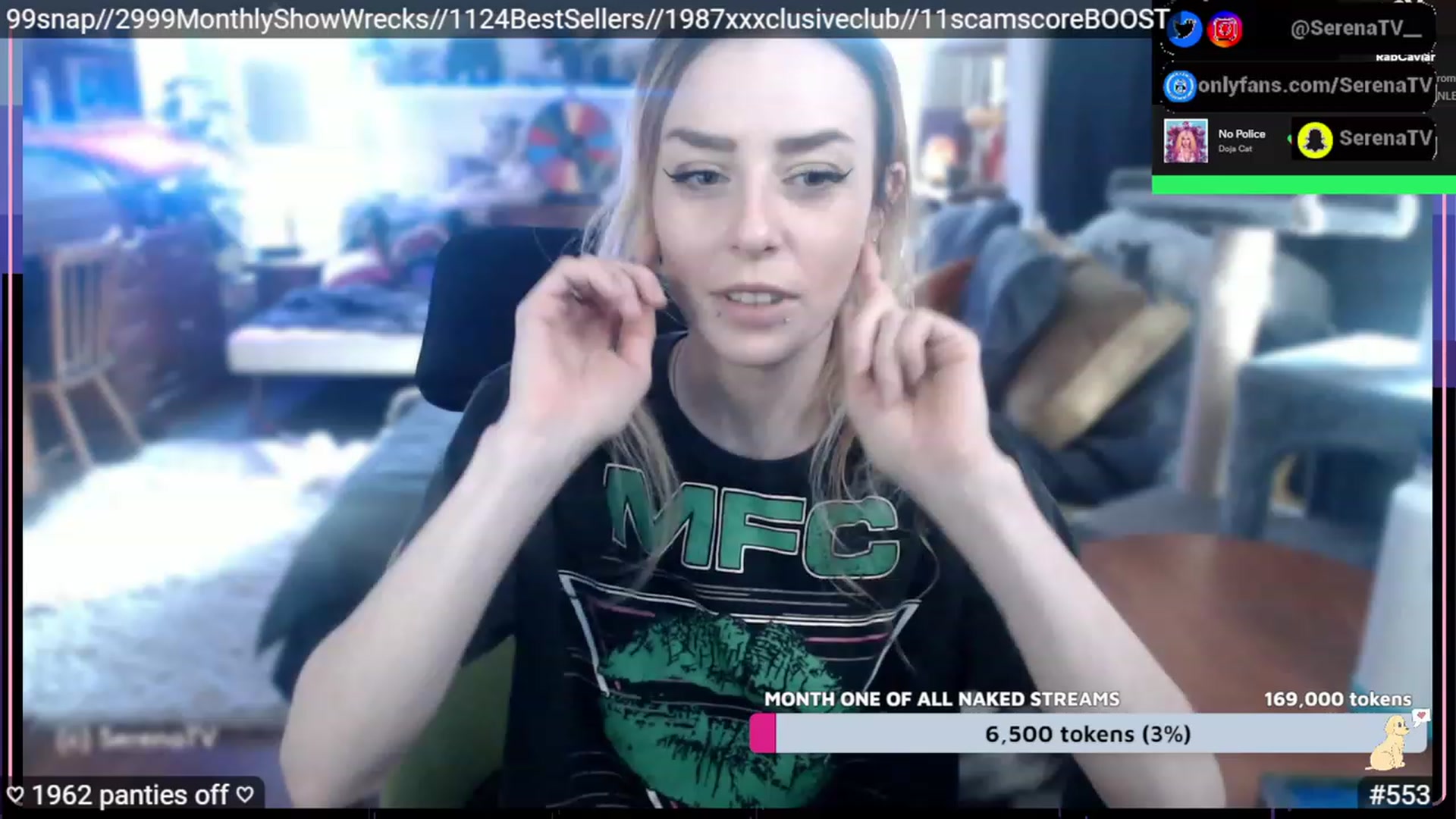 Gallery image thumbnail from serenatv's myfreecams stream on, 02/05/2023, 21:05 image 8 of 20