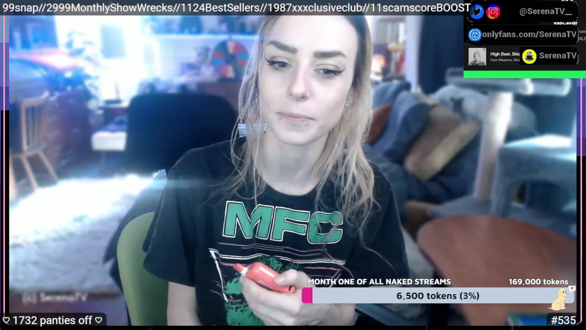 Gallery image thumbnail from serenatv's myfreecams stream on, 02/05/2023, 21:05 image 13 of 20