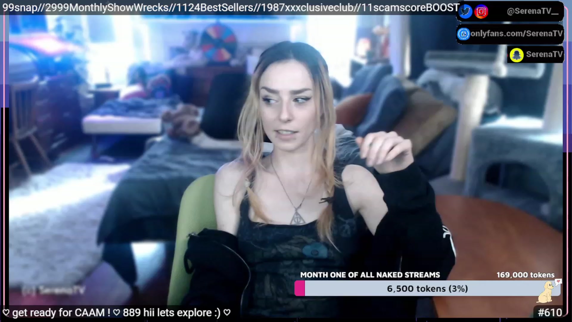 Gallery image thumbnail from serenatv's myfreecams stream on, 02/06/2023, 21:16 image 1 of 20