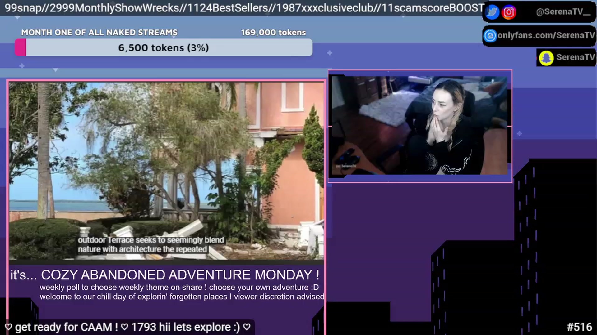 Gallery image thumbnail from serenatv's myfreecams stream on, 02/06/2023, 21:16 image 16 of 20