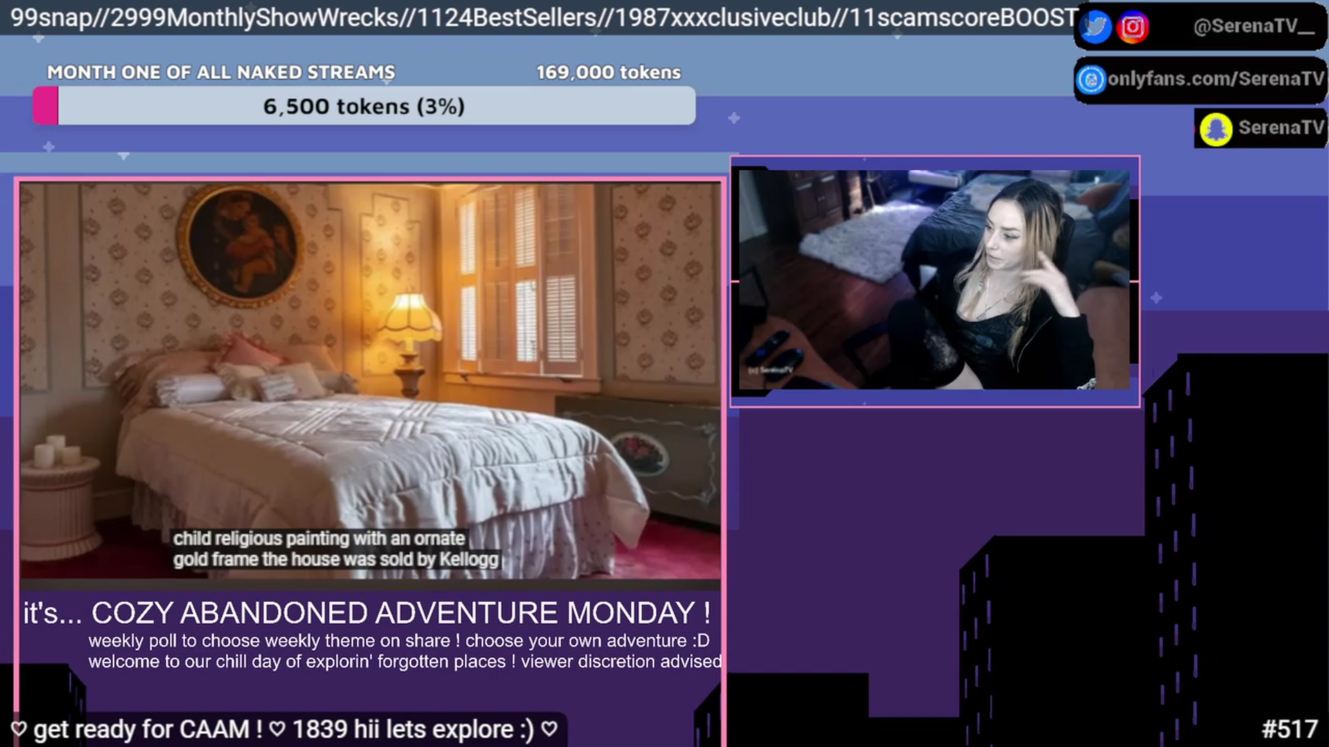 Gallery image thumbnail from serenatv's myfreecams stream on, 02/06/2023, 21:16 image 14 of 20