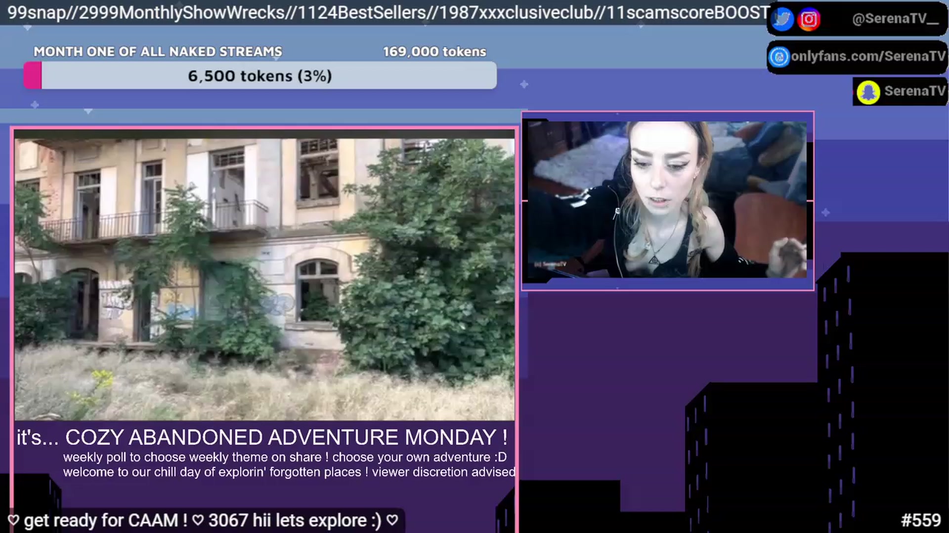 Gallery image thumbnail from serenatv's myfreecams stream on, 02/06/2023, 21:16 image 6 of 20