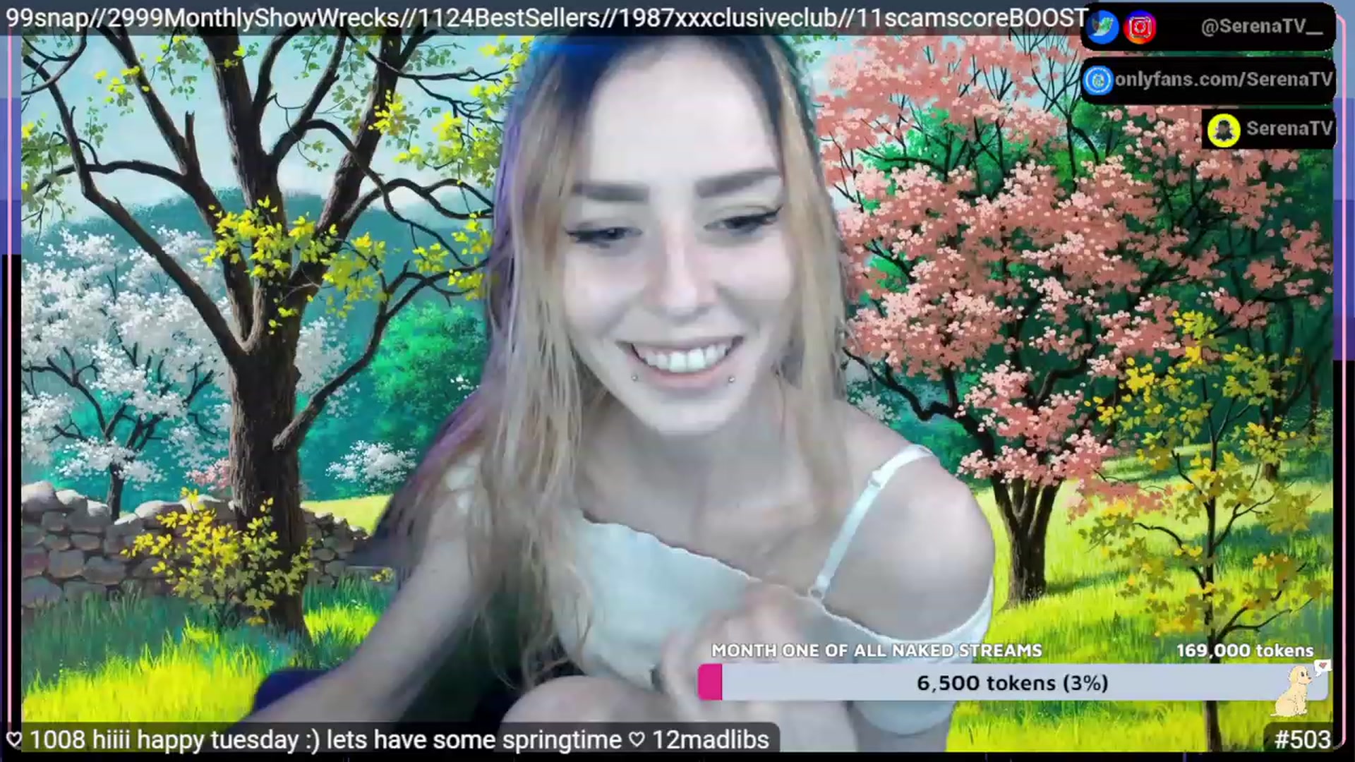 Gallery image thumbnail from serenatv's myfreecams stream on, 02/07/2023, 21:56 image 8 of 20