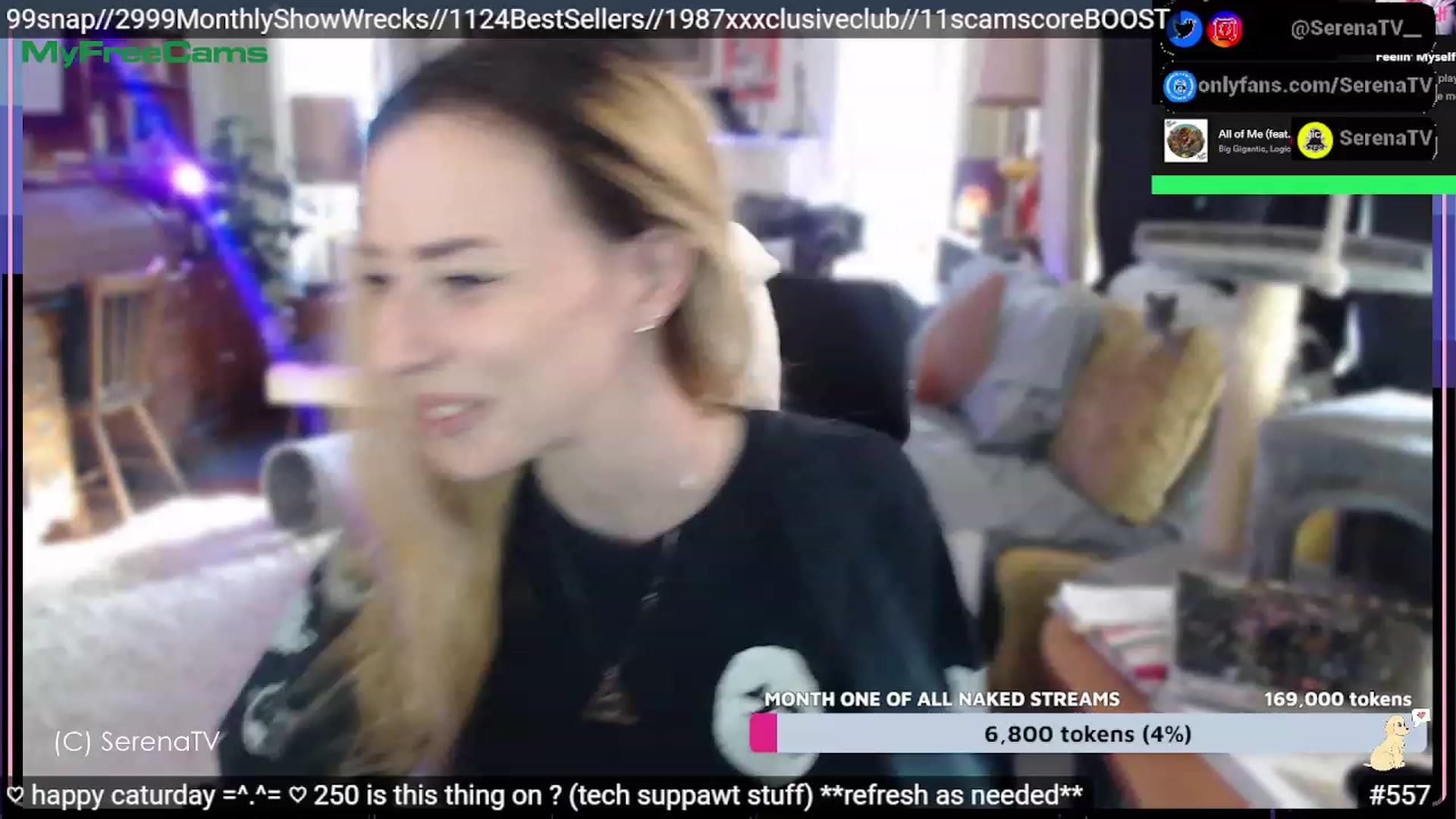 Gallery image thumbnail from serenatv's myfreecams stream on, 02/11/2023, 21:08 image 4 of 20