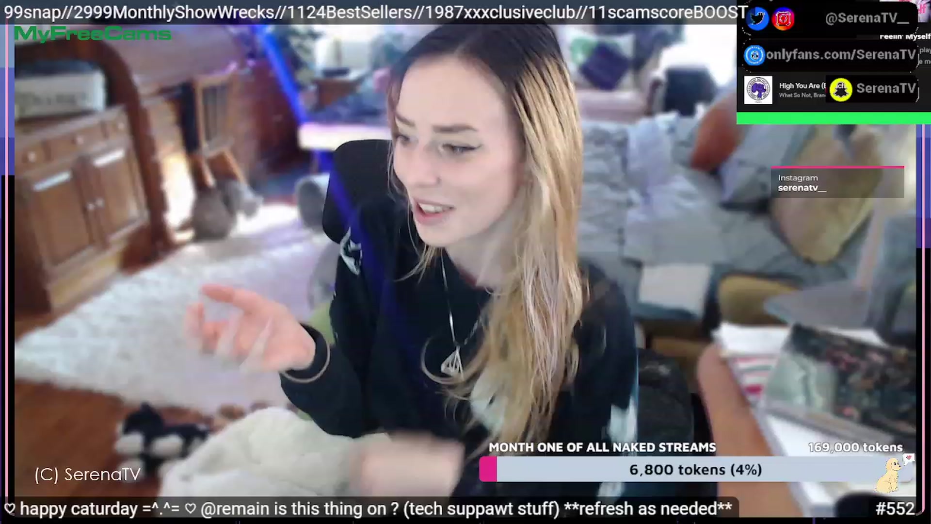Gallery image thumbnail from serenatv's myfreecams stream on, 02/11/2023, 21:08 image 8 of 20