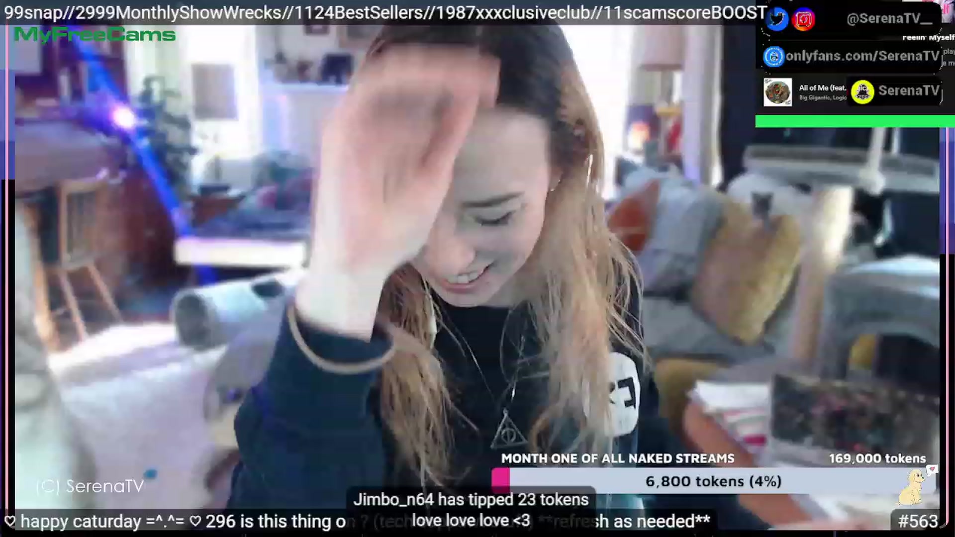 Gallery image thumbnail from serenatv's myfreecams stream on, 02/11/2023, 21:08 image 2 of 20