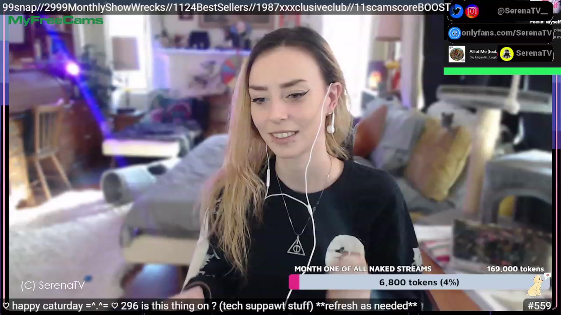 Gallery image thumbnail from serenatv's myfreecams stream on, 02/11/2023, 21:08 image 3 of 20