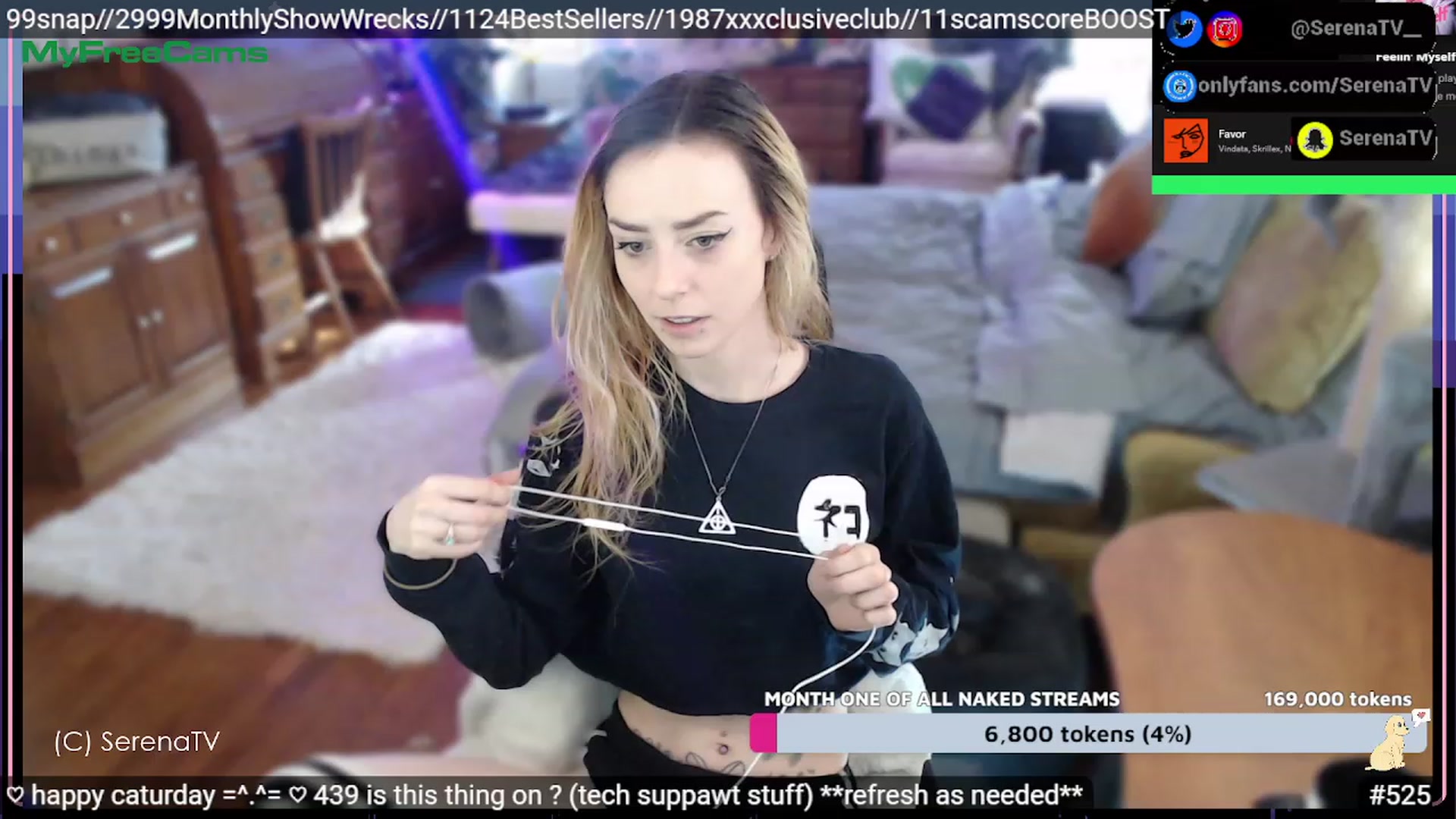 Gallery image thumbnail from serenatv's myfreecams stream on, 02/11/2023, 21:41 image 1 of 20