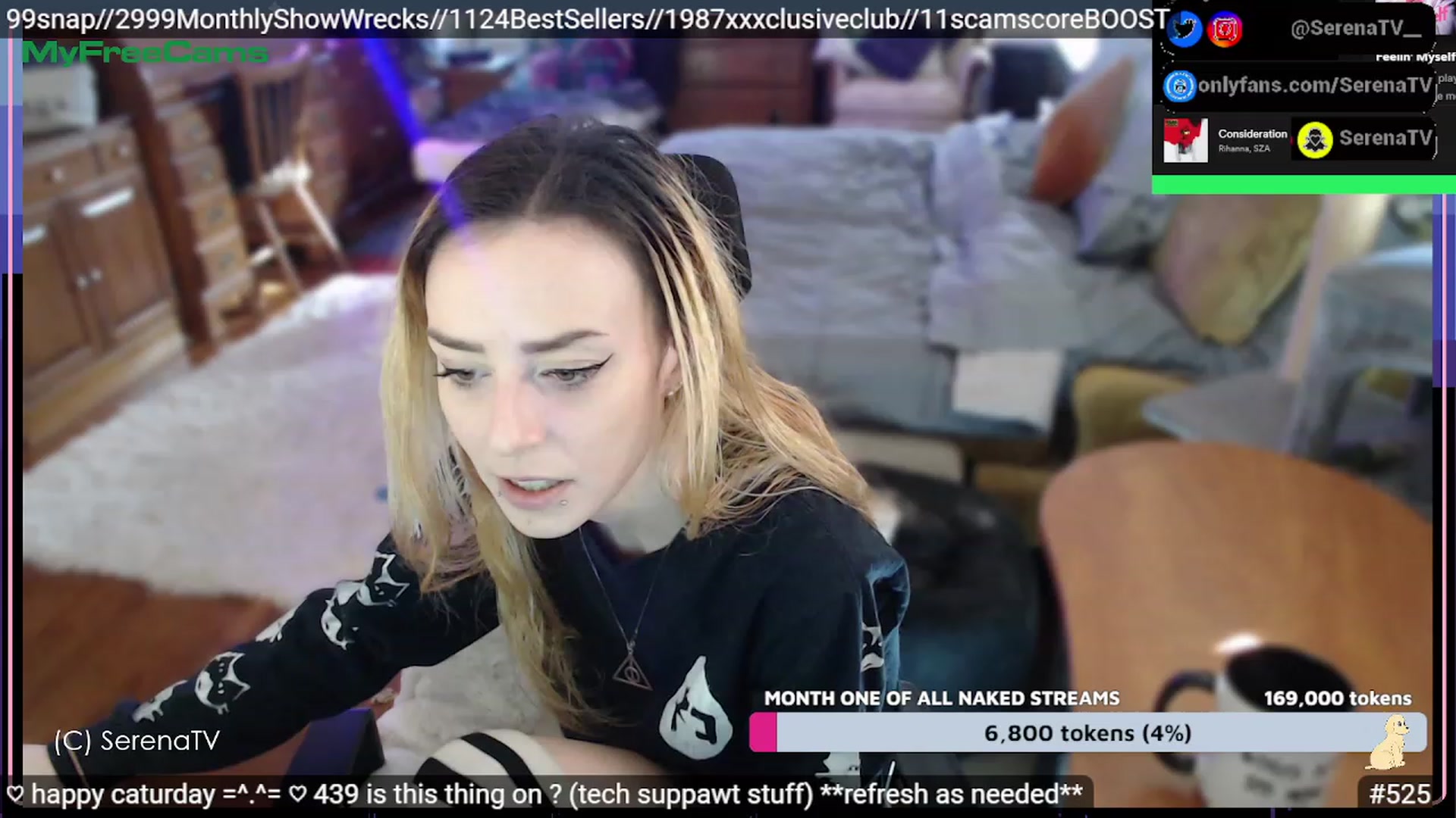 Gallery image thumbnail from serenatv's myfreecams stream on, 02/11/2023, 21:41 image 4 of 20