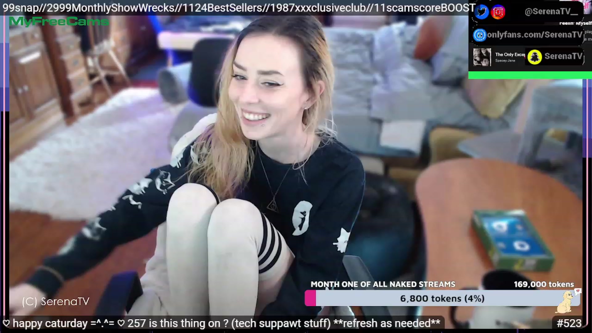 Gallery image thumbnail from serenatv's myfreecams stream on, 02/11/2023, 21:41 image 8 of 20