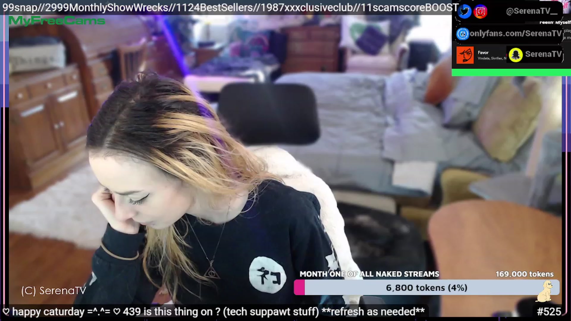 Gallery image thumbnail from serenatv's myfreecams stream on, 02/11/2023, 21:41 image 2 of 20
