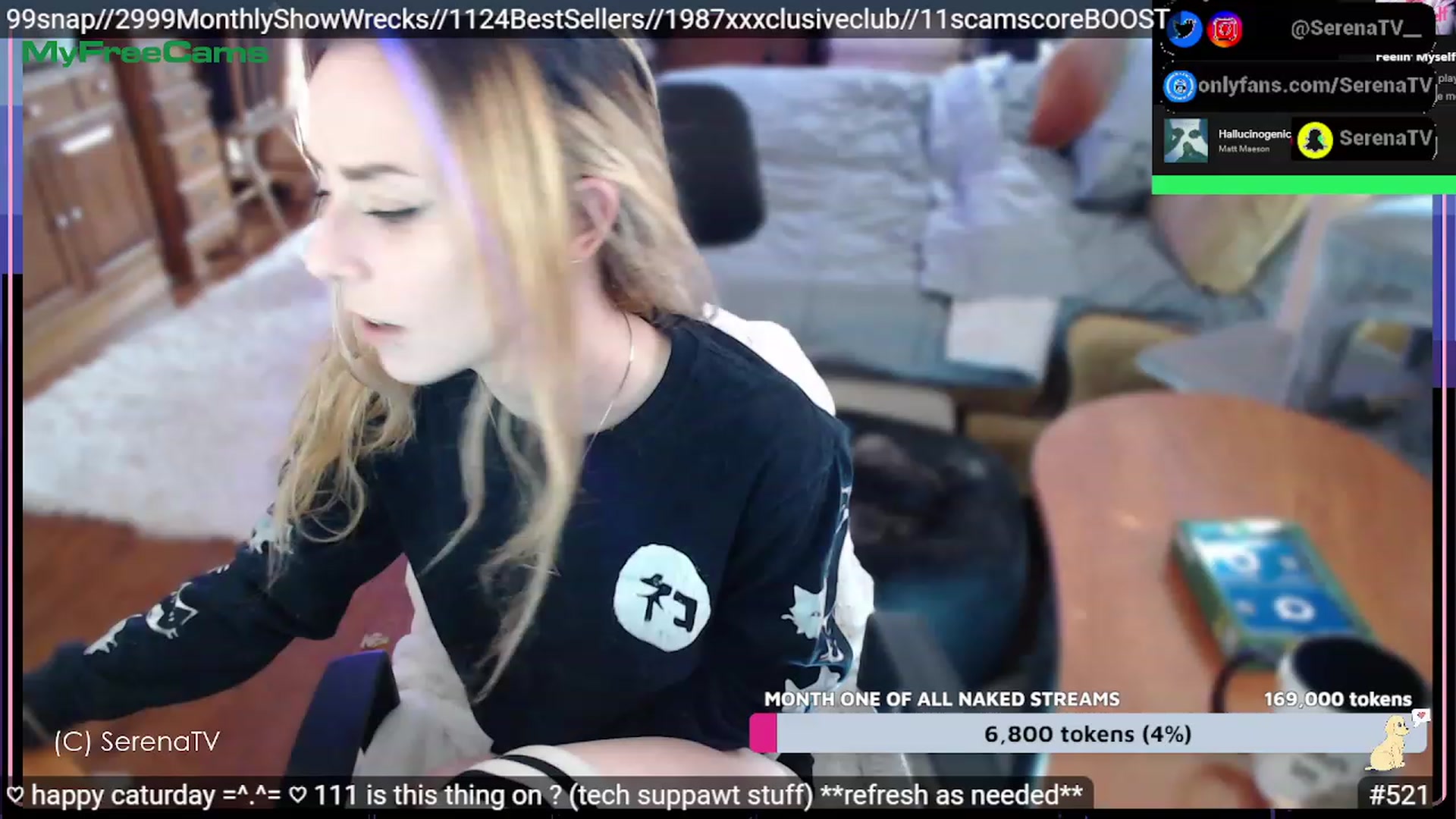 Gallery image thumbnail from serenatv's myfreecams stream on, 02/11/2023, 21:41 image 12 of 20