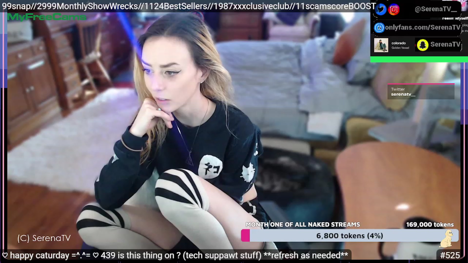 Gallery image thumbnail from serenatv's myfreecams stream on, 02/11/2023, 21:41 image 3 of 20
