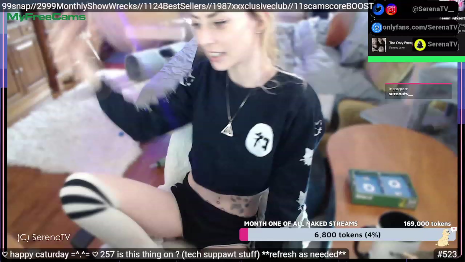 Gallery image thumbnail from serenatv's myfreecams stream on, 02/11/2023, 21:41 image 7 of 20