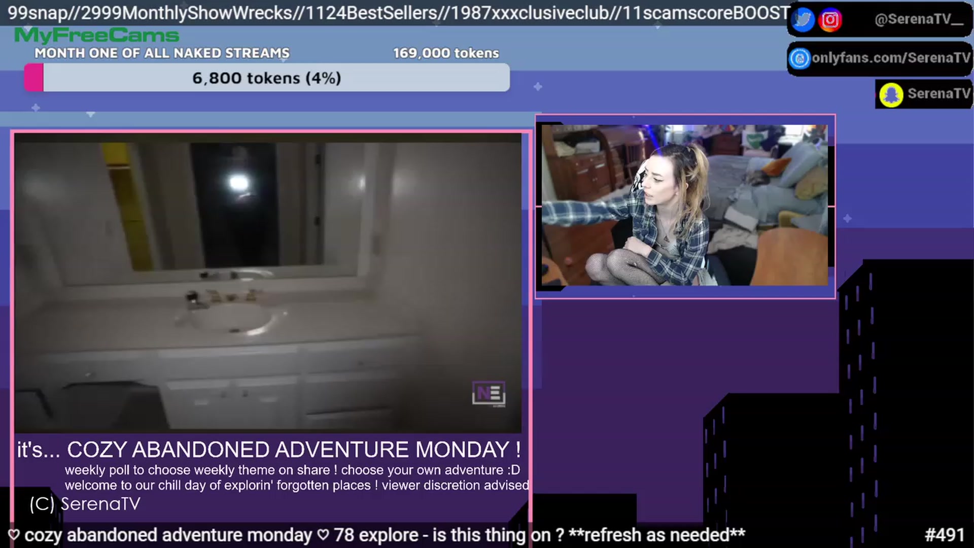 Gallery image thumbnail from serenatv's myfreecams stream on, 02/13/2023, 22:11 image 14 of 20