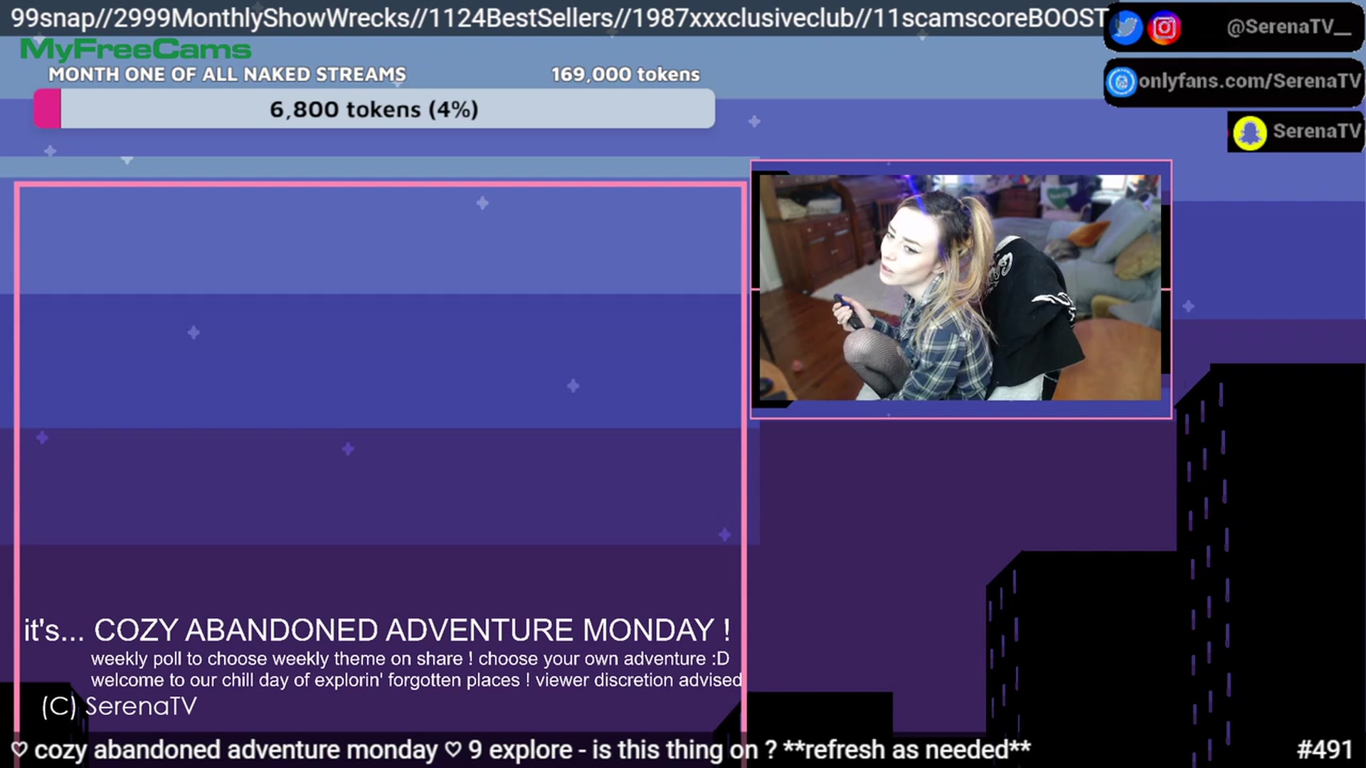 Gallery image thumbnail from serenatv's myfreecams stream on, 02/13/2023, 22:11 image 17 of 20