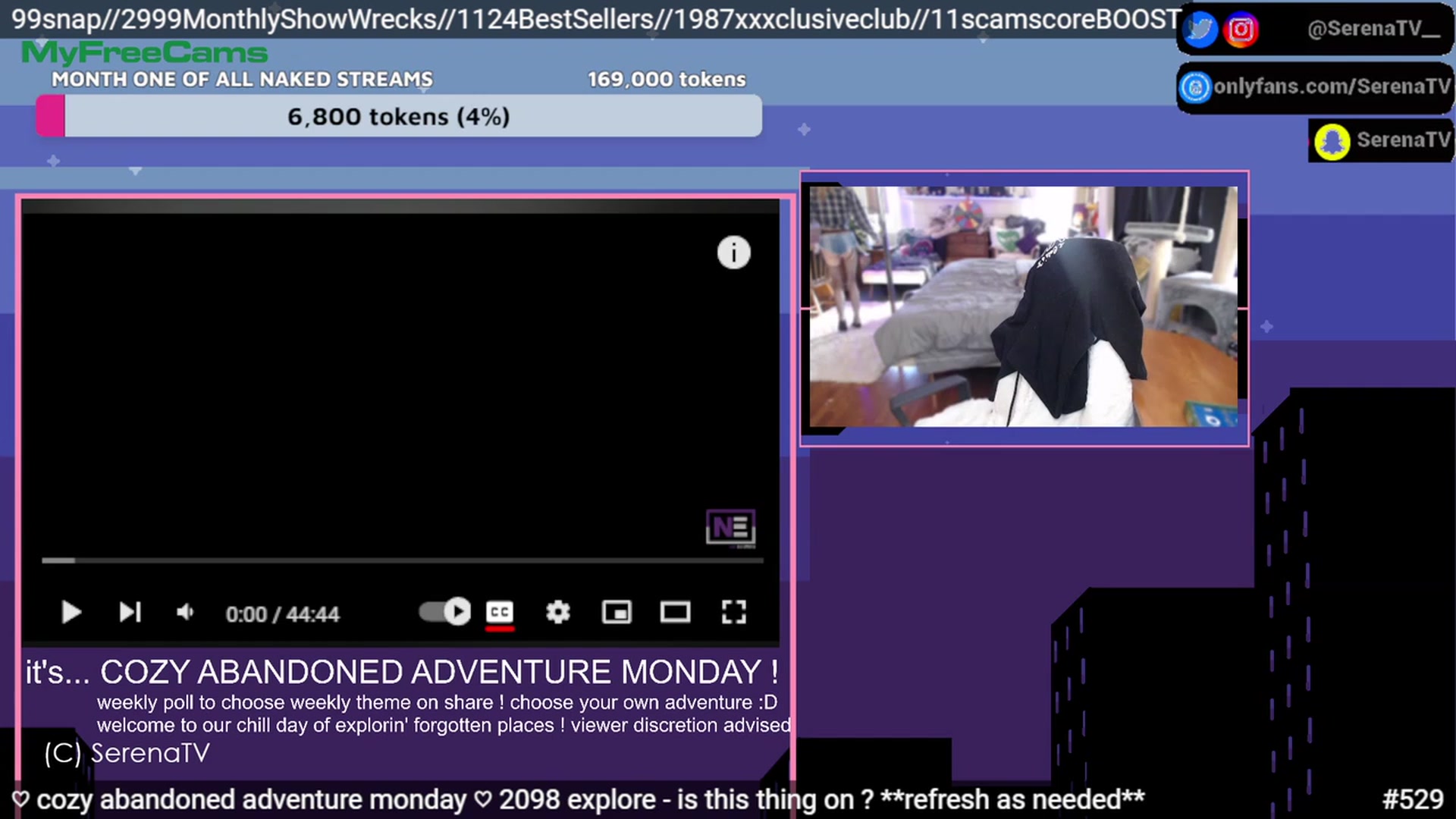 Gallery image thumbnail from serenatv's myfreecams stream on, 02/13/2023, 22:11 image 1 of 20