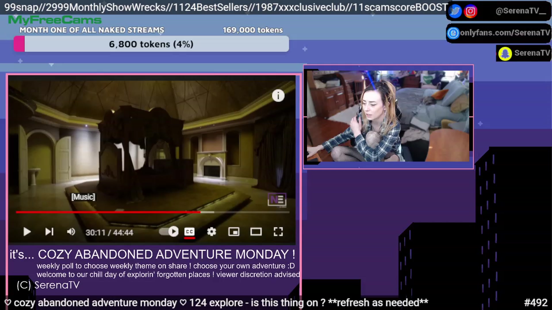 Gallery image thumbnail from serenatv's myfreecams stream on, 02/13/2023, 22:11 image 13 of 20