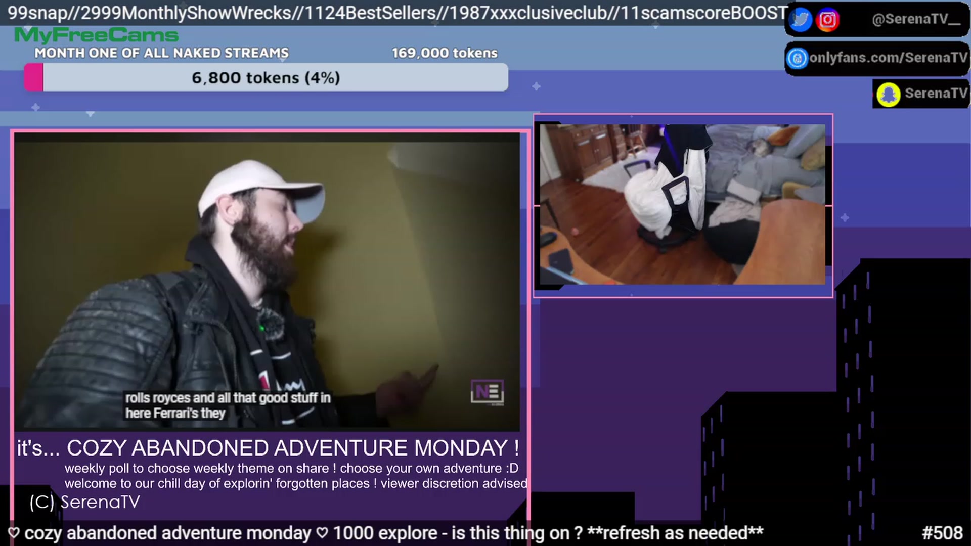 Gallery image thumbnail from serenatv's myfreecams stream on, 02/13/2023, 22:11 image 7 of 20