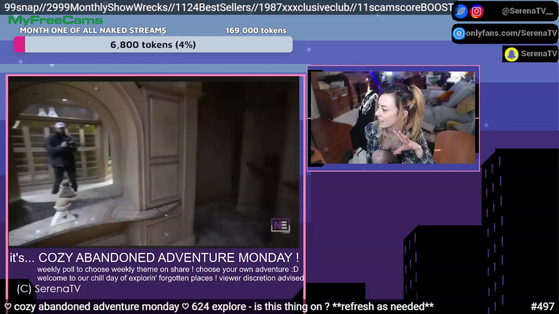 Gallery image thumbnail from serenatv's myfreecams stream on, 02/13/2023, 22:11 image 12 of 20