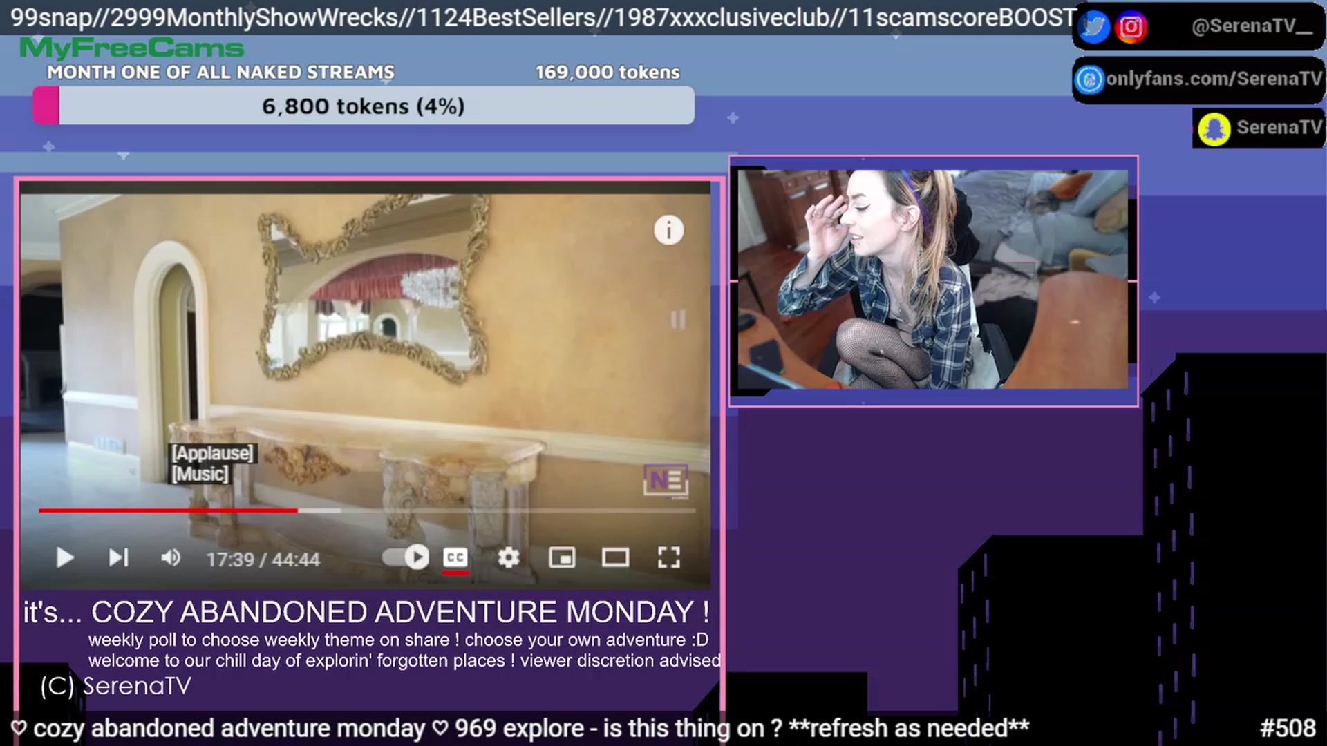 Gallery image thumbnail from serenatv's myfreecams stream on, 02/13/2023, 22:11 image 8 of 20