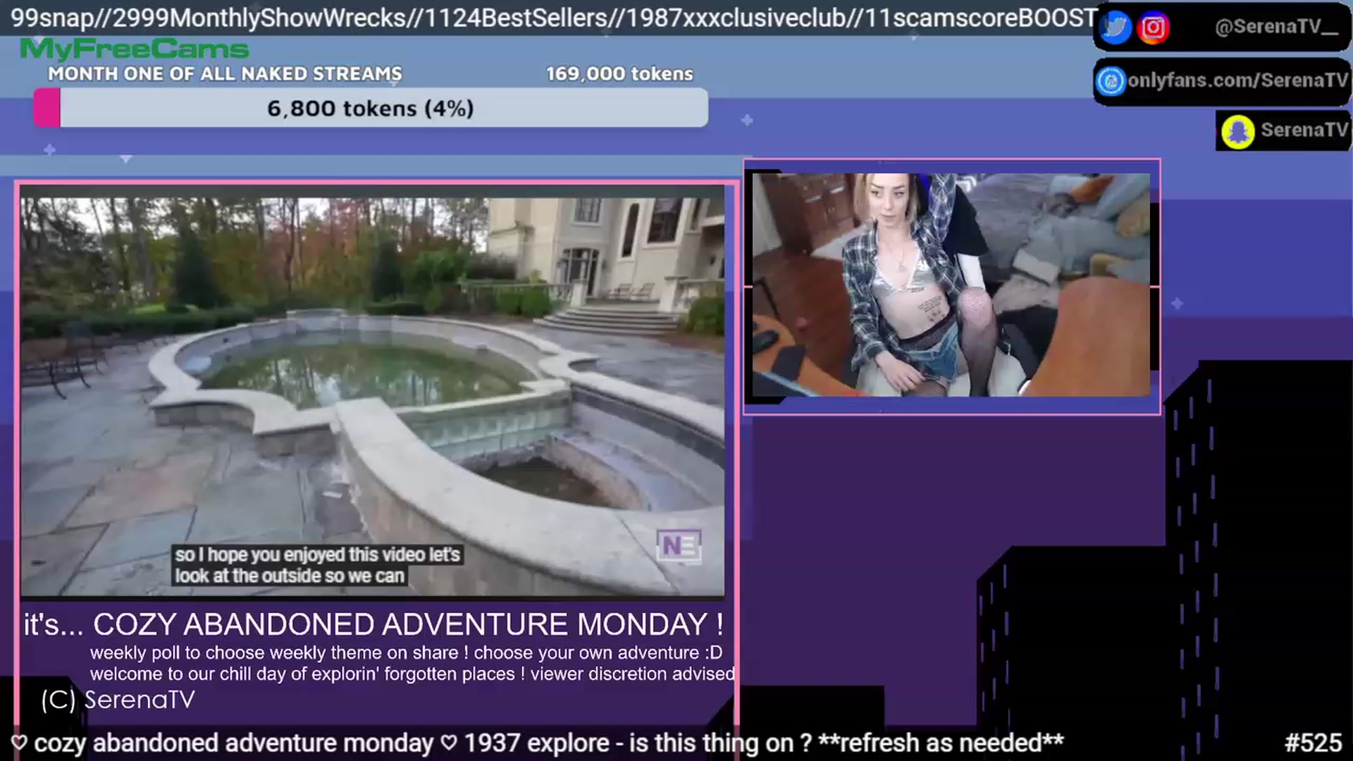 Gallery image thumbnail from serenatv's myfreecams stream on, 02/13/2023, 22:11 image 3 of 20