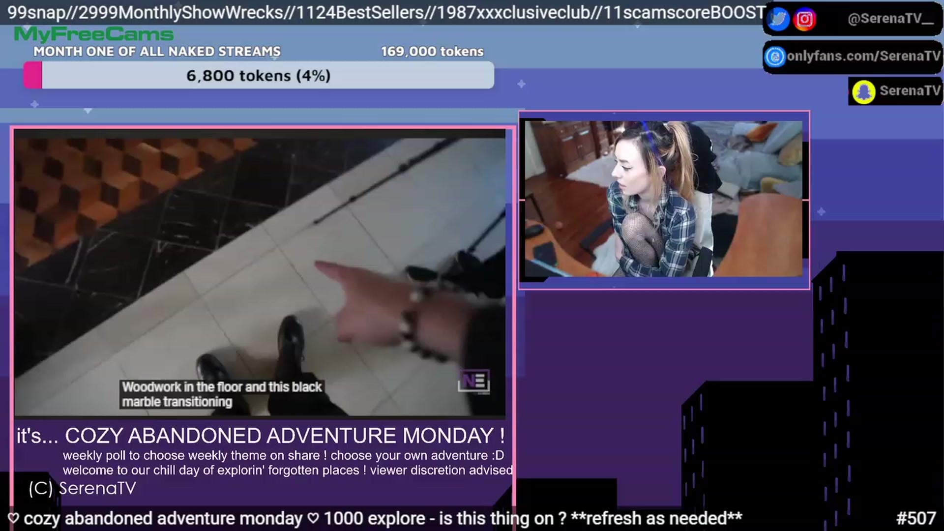 Gallery image thumbnail from serenatv's myfreecams stream on, 02/13/2023, 22:11 image 5 of 20