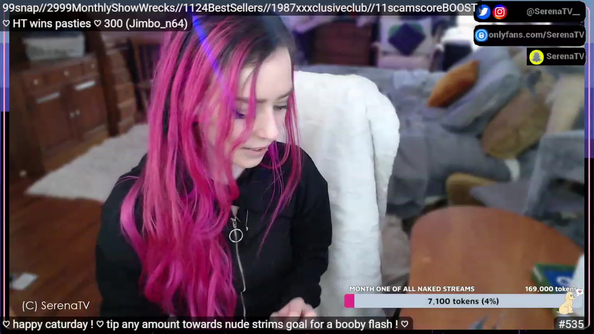 Gallery image thumbnail from serenatv's myfreecams stream on, 02/18/2023, 22:15 image 12 of 20