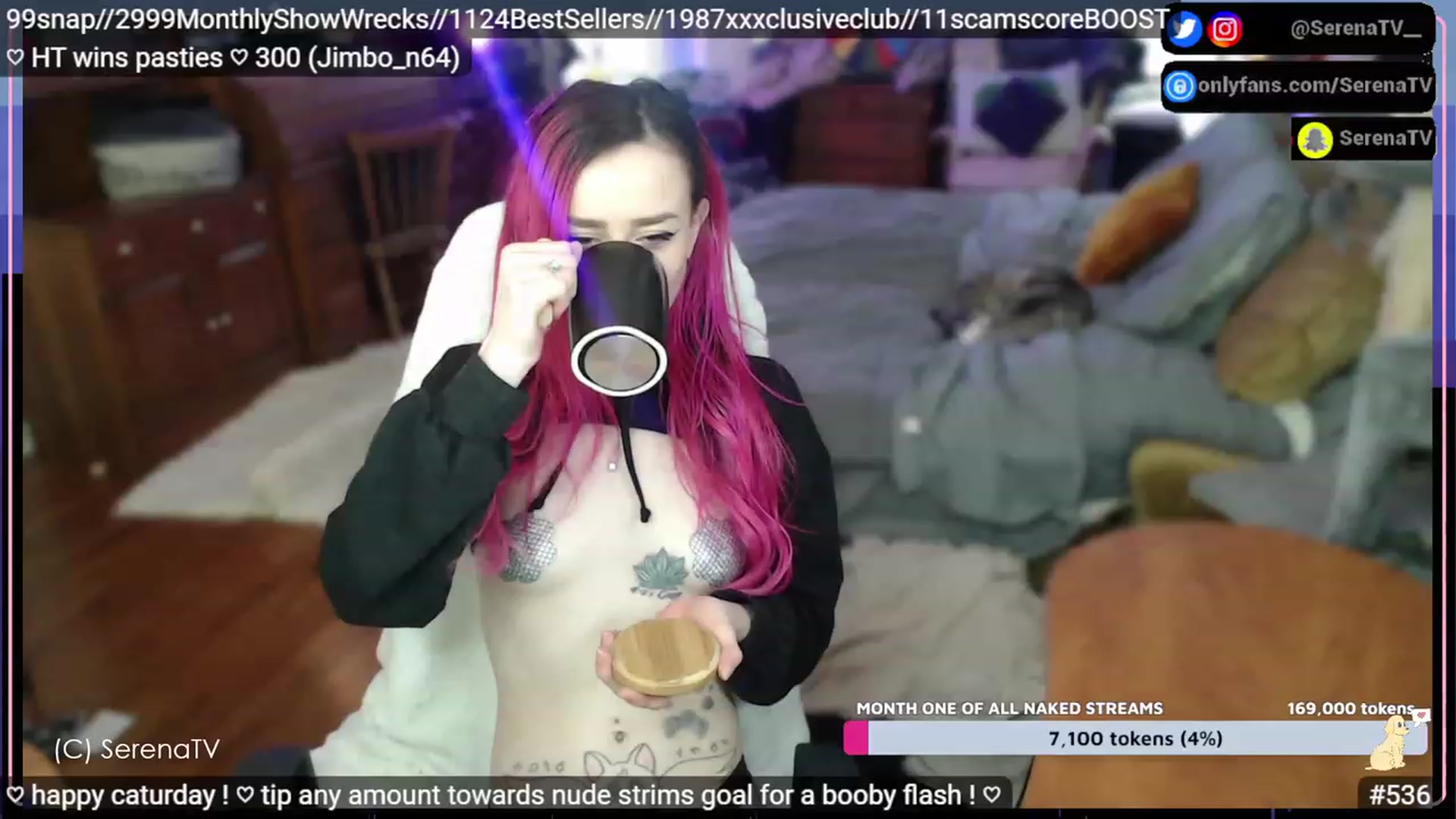 Gallery image thumbnail from serenatv's myfreecams stream on, 02/18/2023, 22:15 image 19 of 20