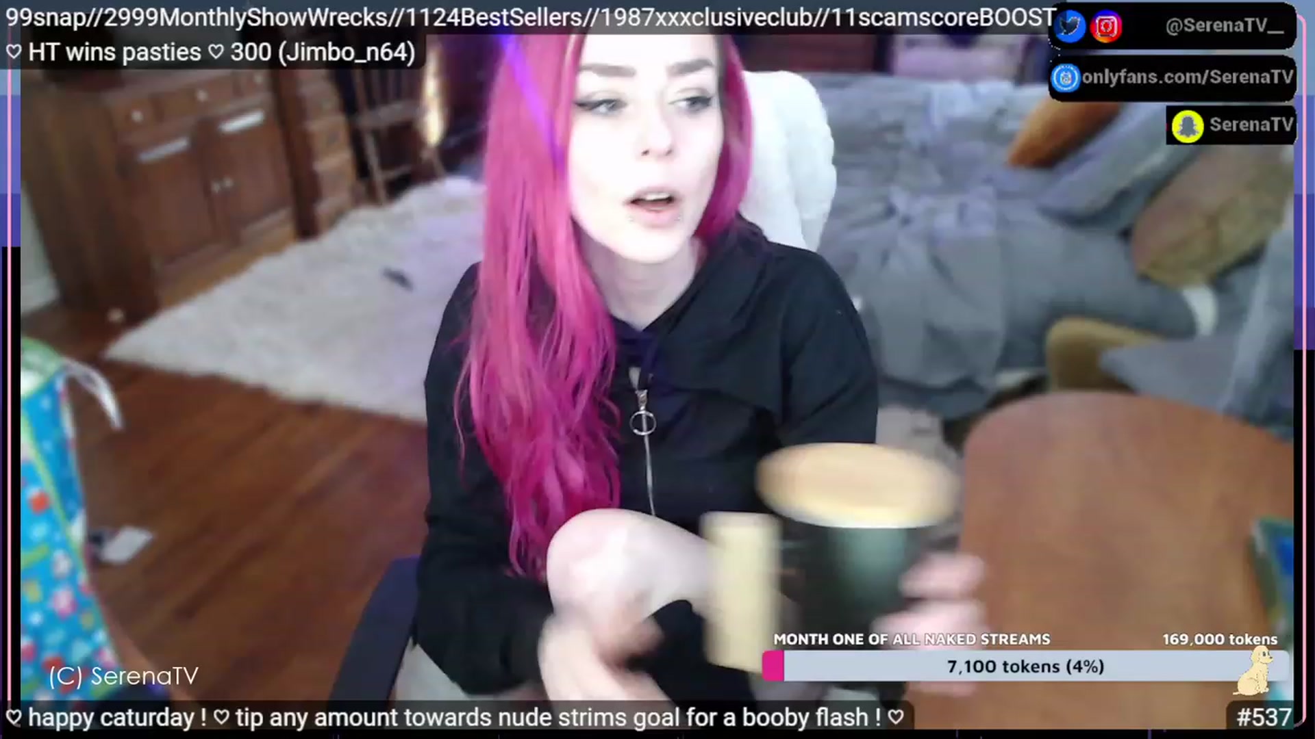 Gallery image thumbnail from serenatv's myfreecams stream on, 02/18/2023, 22:15 image 9 of 20