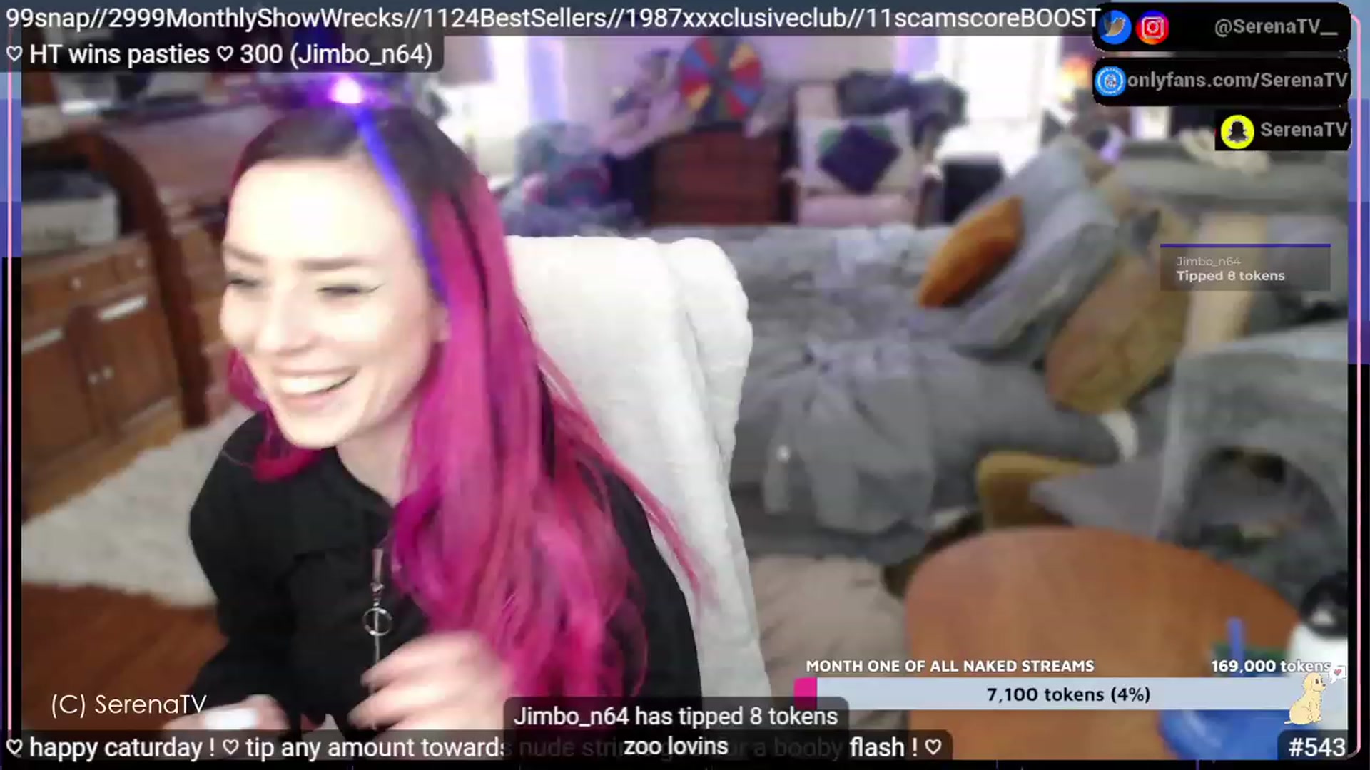 Gallery image thumbnail from serenatv's myfreecams stream on, 02/18/2023, 22:15 image 6 of 20