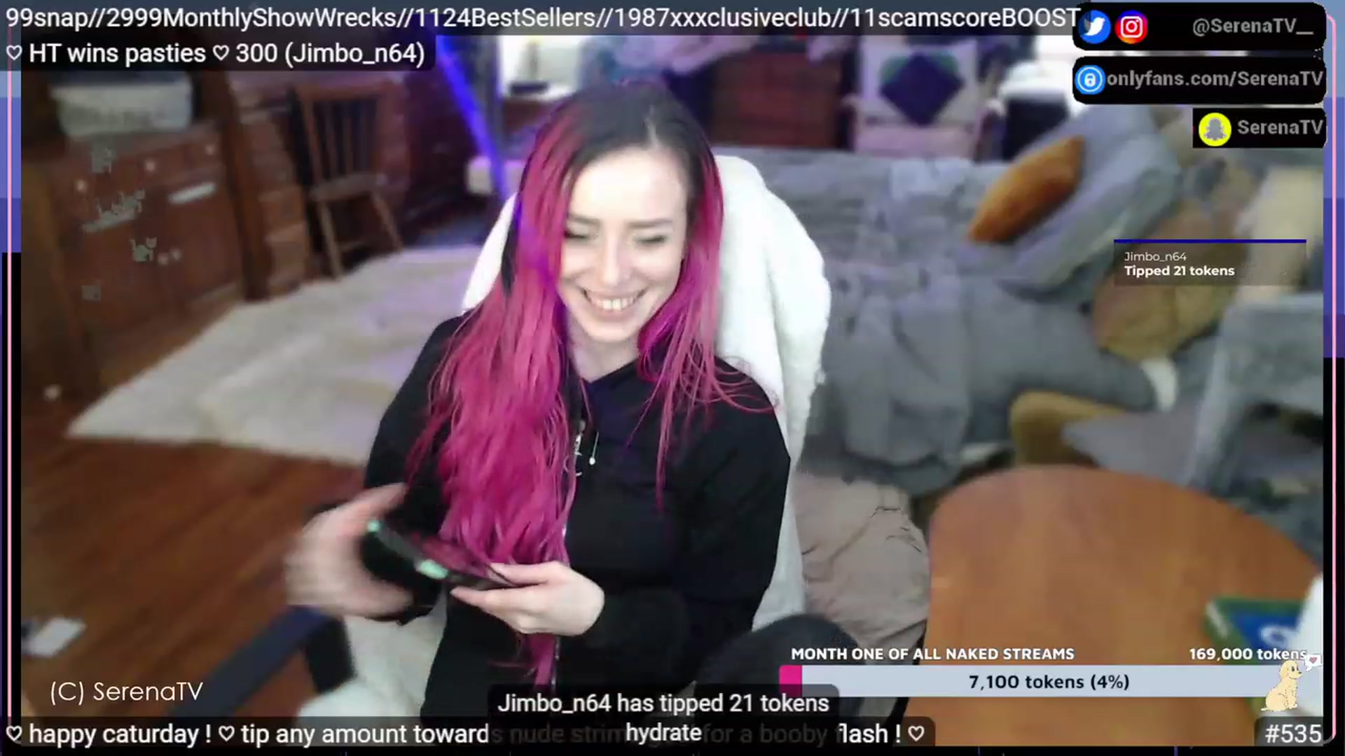 Gallery image thumbnail from serenatv's myfreecams stream on, 02/18/2023, 22:15 image 13 of 20