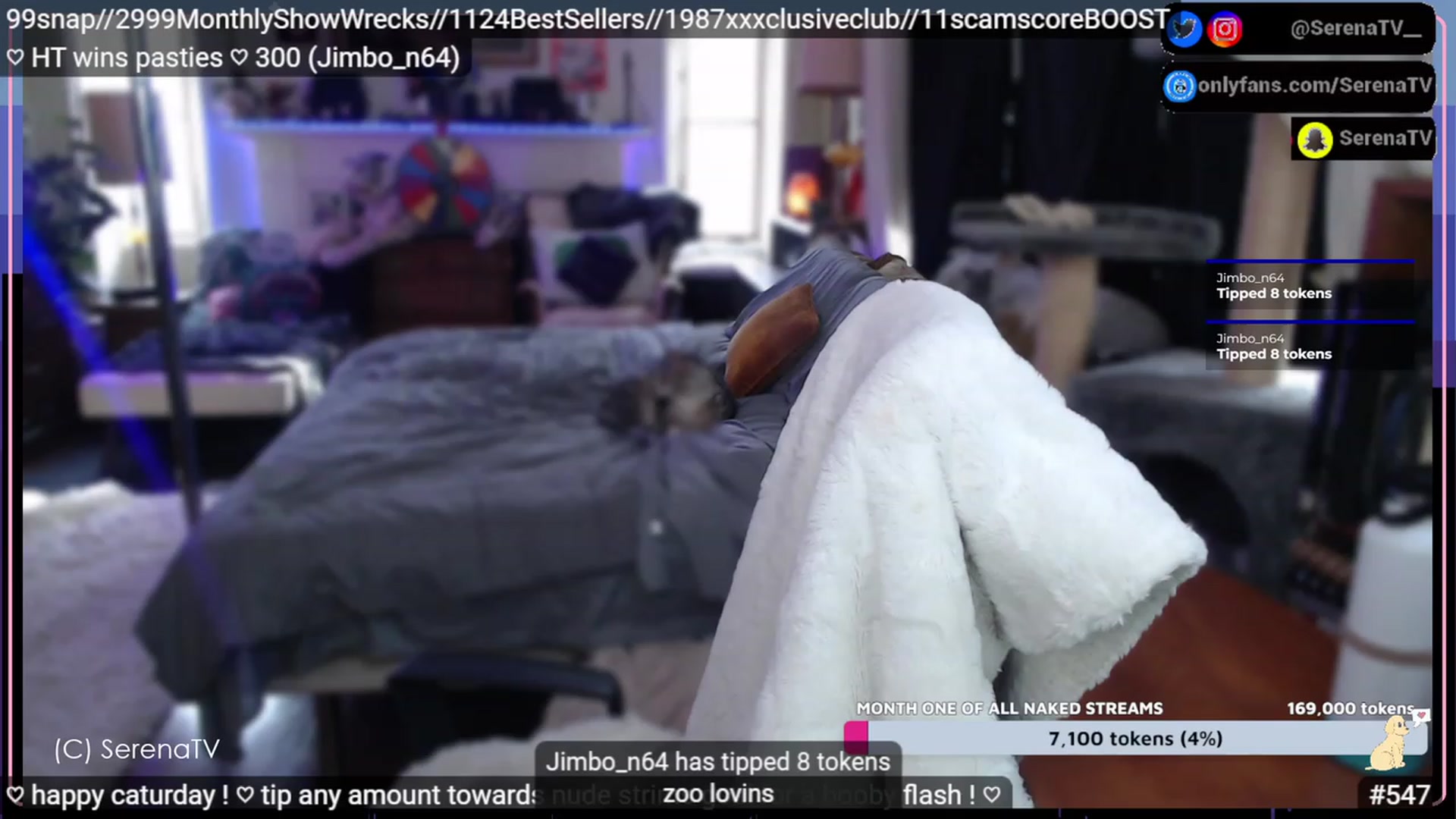 Gallery image thumbnail from serenatv's myfreecams stream on, 02/18/2023, 22:15 image 3 of 20