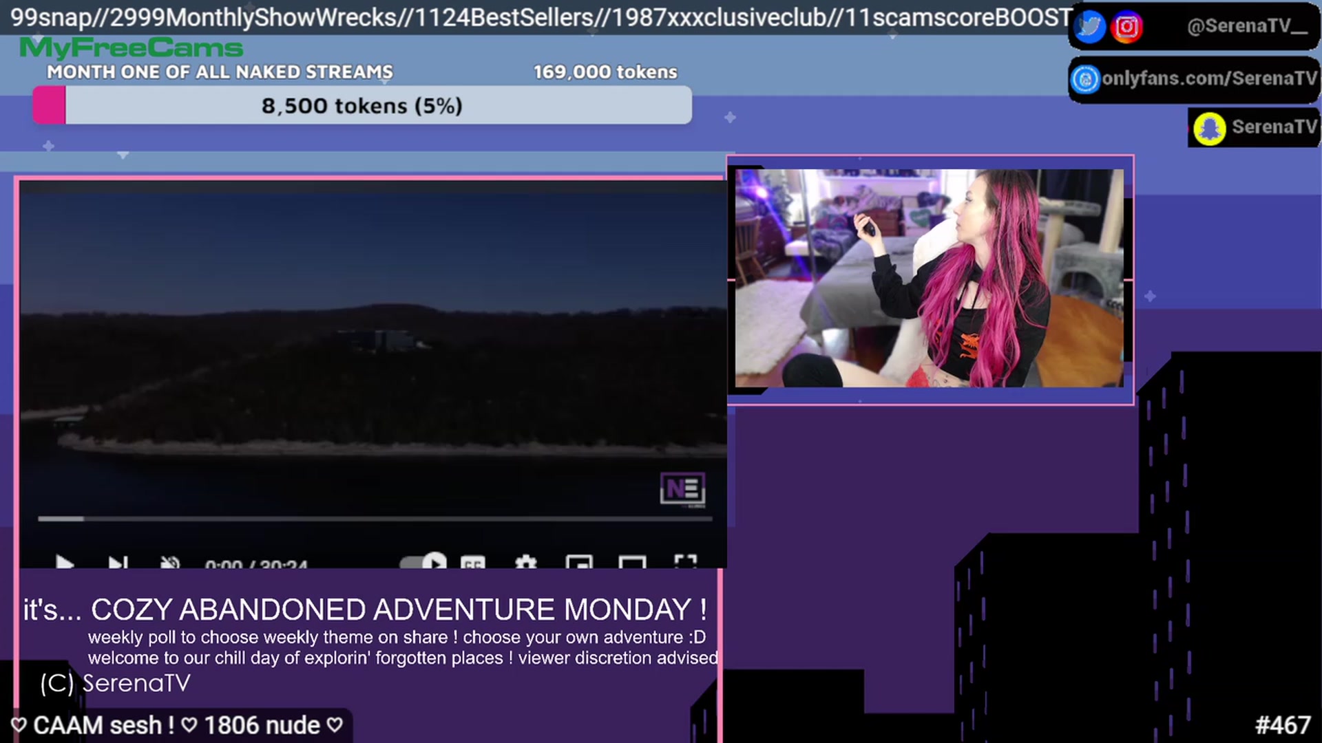 Gallery image thumbnail from serenatv's myfreecams stream on, 02/27/2023, 21:17 image 7 of 20